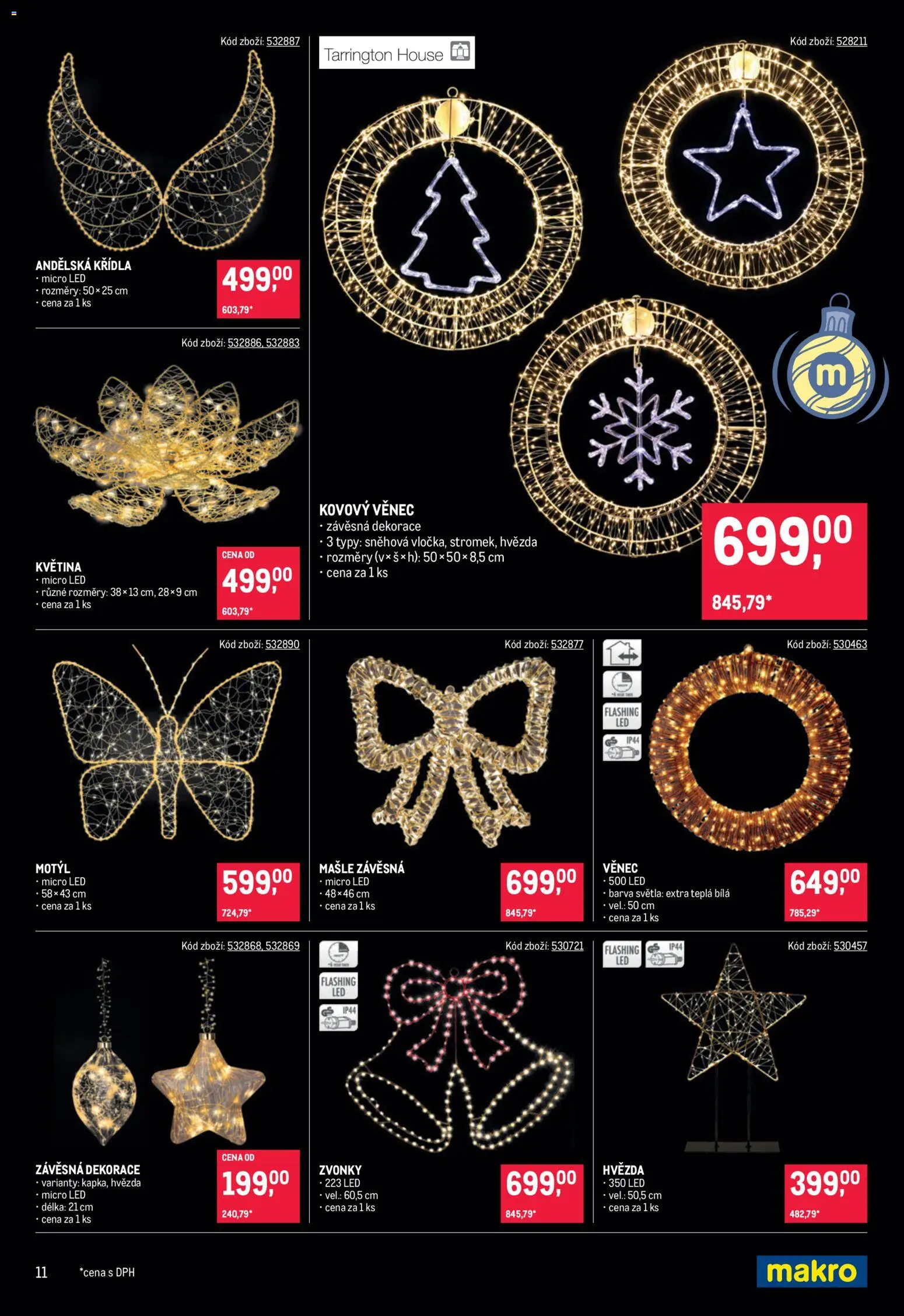 Makro leták - Dekorace od 21.10.2026 | Strana: 11 | Produkty: LED, Dekorace