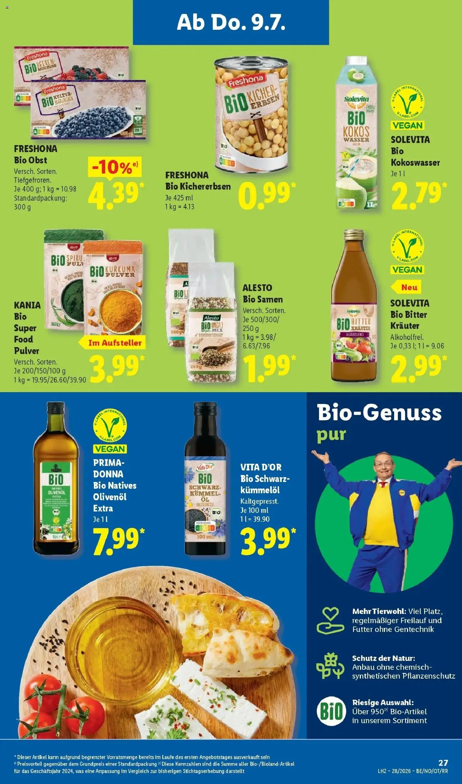 Lidl Prospekt Wahlstedt – gültig ab 06.07.2026 | Seite: 49 | Produkte: Olivenol, Wasser, Obst, Erbsen