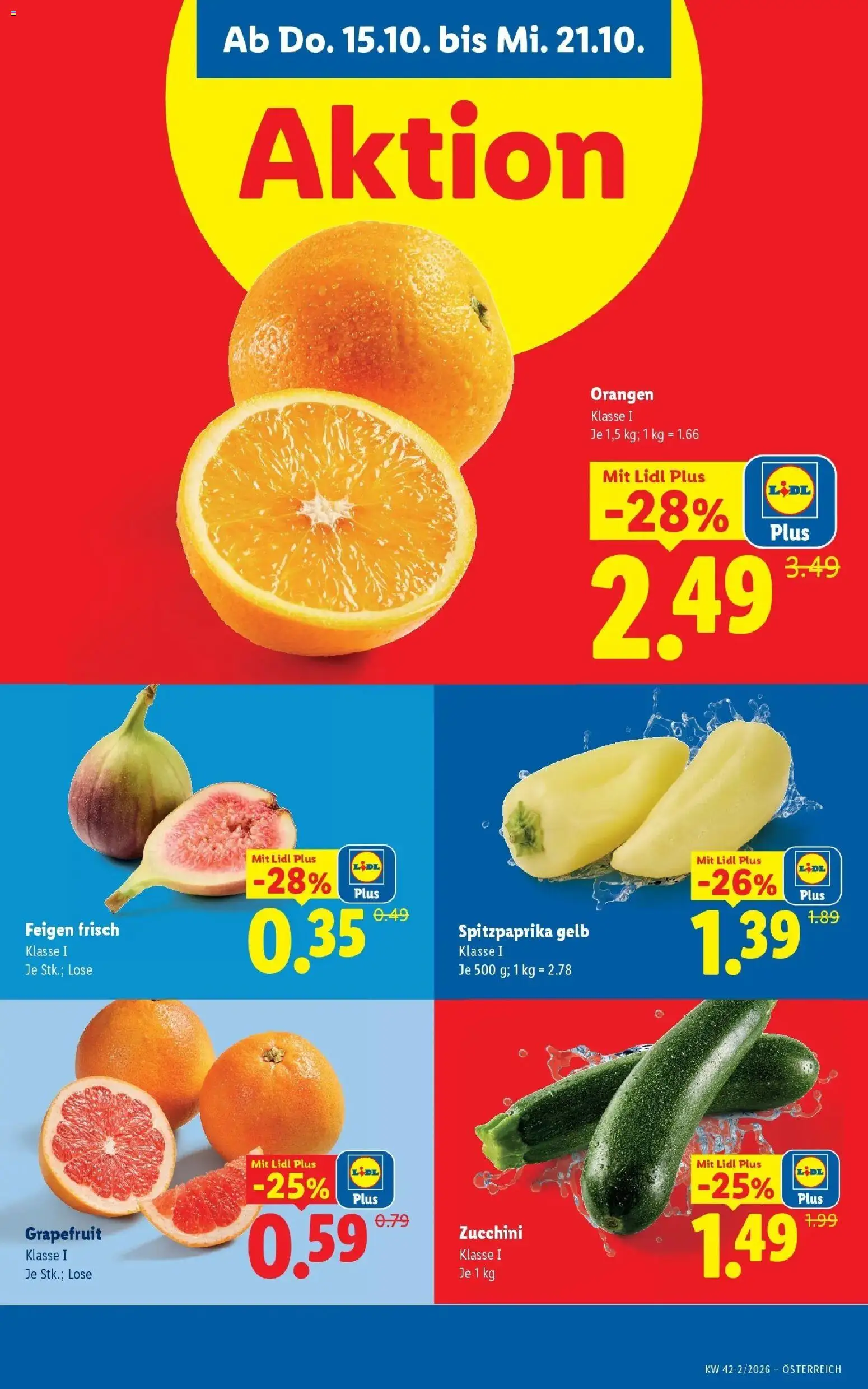Lidl Flugblatt - Fohnsdorf ab 11.10.2026 - Angebote ab donnerstag | Seite: 3 | Produkte: Grapefruit, Feigen, Zucchini, Orangen
