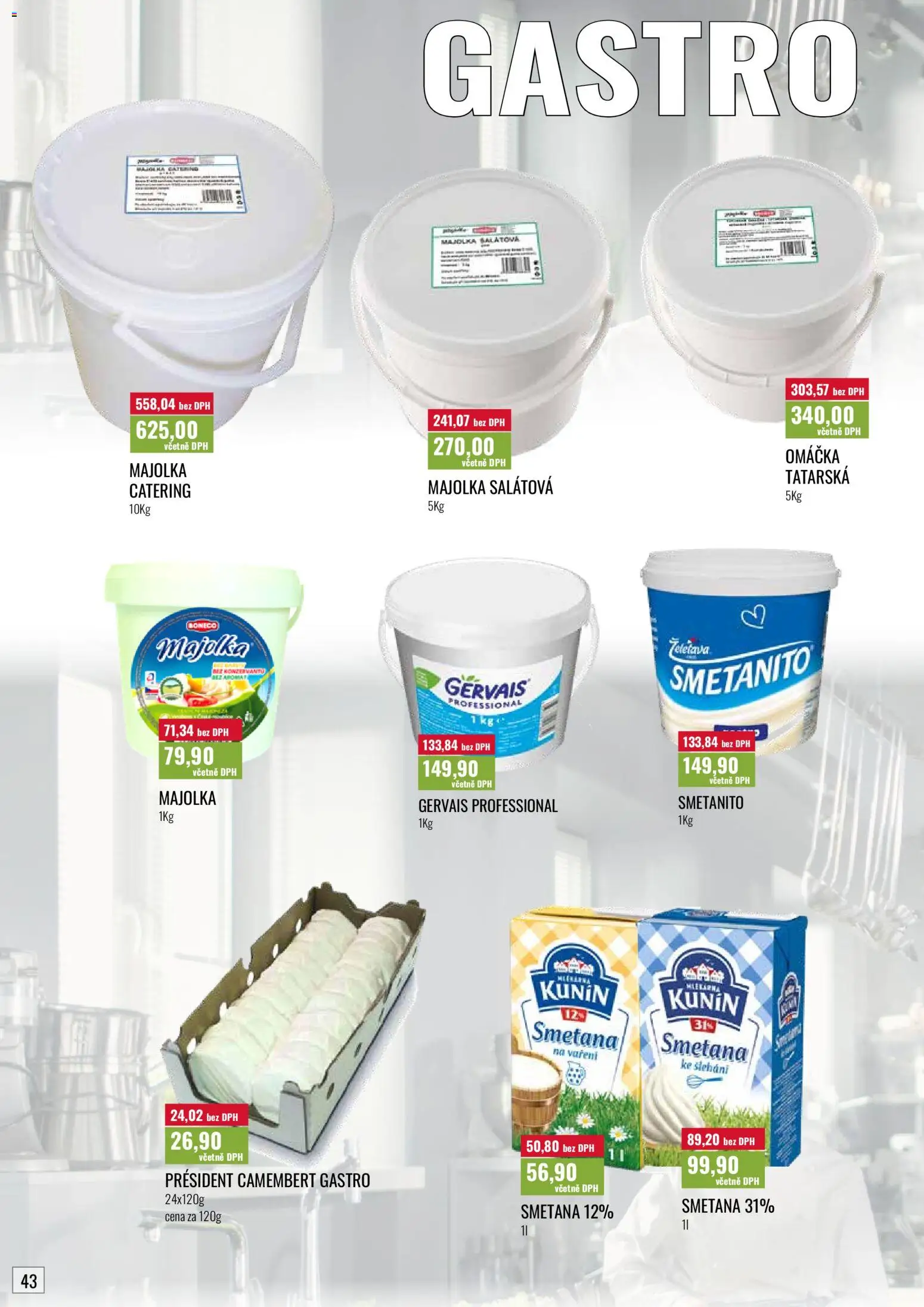 Ratio leták od 01.05.2026 | Strana: 44 | Produkty: Smetana, Gervais, Smetana na vaření, Camembert