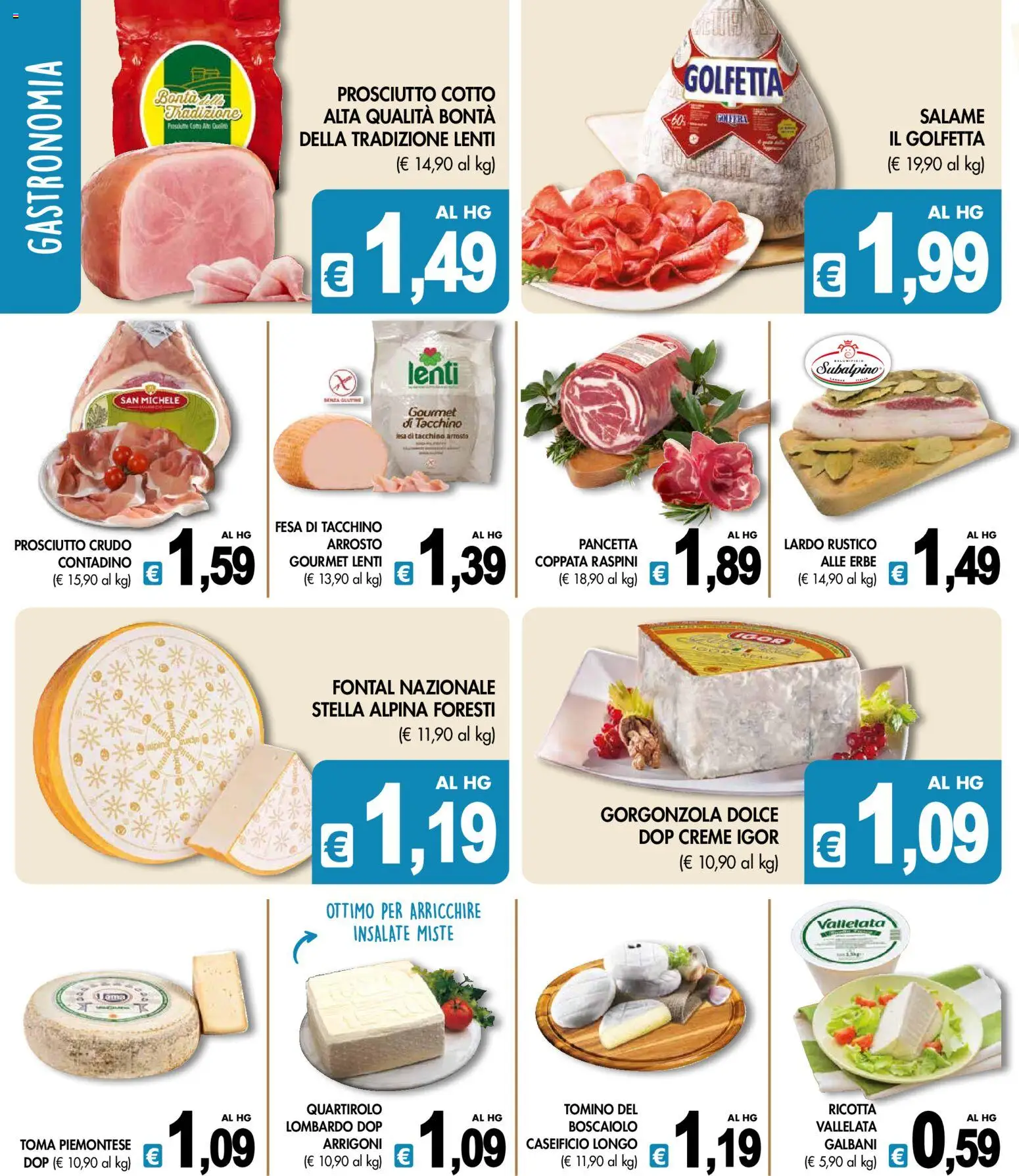 Volantino Presto Fresco del 06/07/2026 | Pagina: 2 | Prodotti: Prosciutto Cotto, Pancetta, Tacchino, Prosciutto