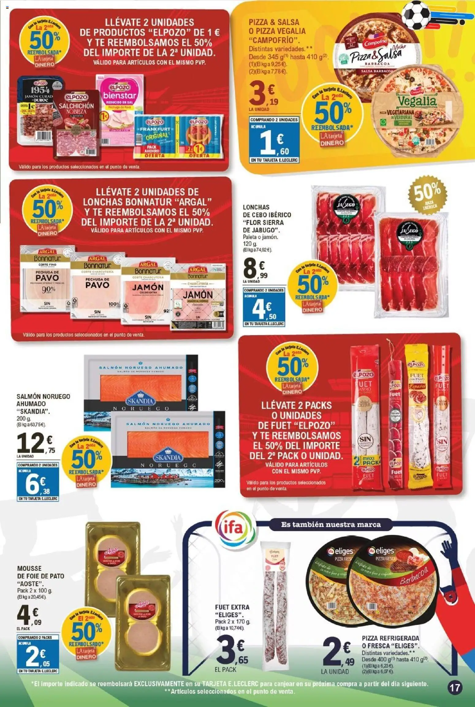 E.Leclerc folleto Gool │ válido desde el 03.06.2026 | Página: 17 | Productos: Jamón, Pizza, Té, Barbacoa