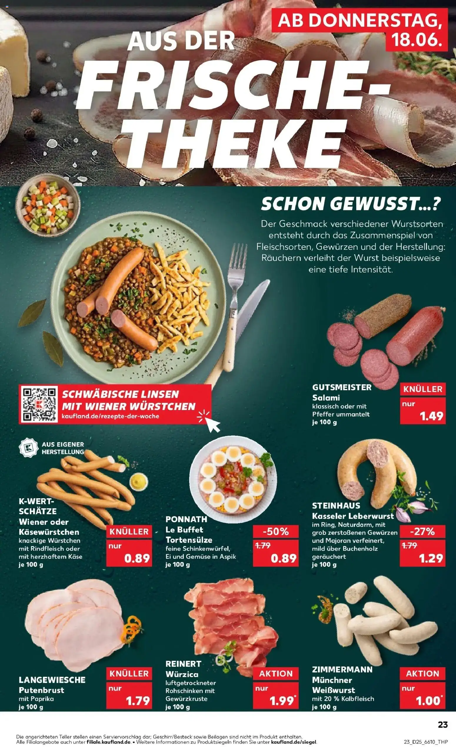 Kaufland Prospekt Alsdorf – gültig ab 14.06.2026 | Seite: 32 | Produkte: Theke, Paprika, Pfeffer, Salami