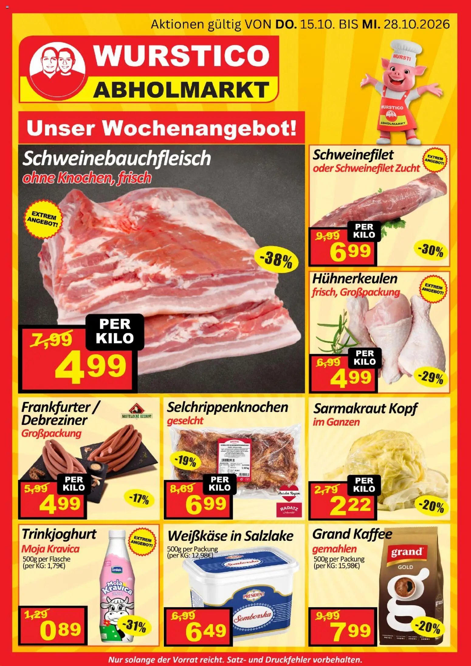 Wurstico Abholmarkt FRISCH EINGETROFFEN gültig ab 13.10.2026 | Seite: 3 | Produkte: Weißkäse, Kaffee