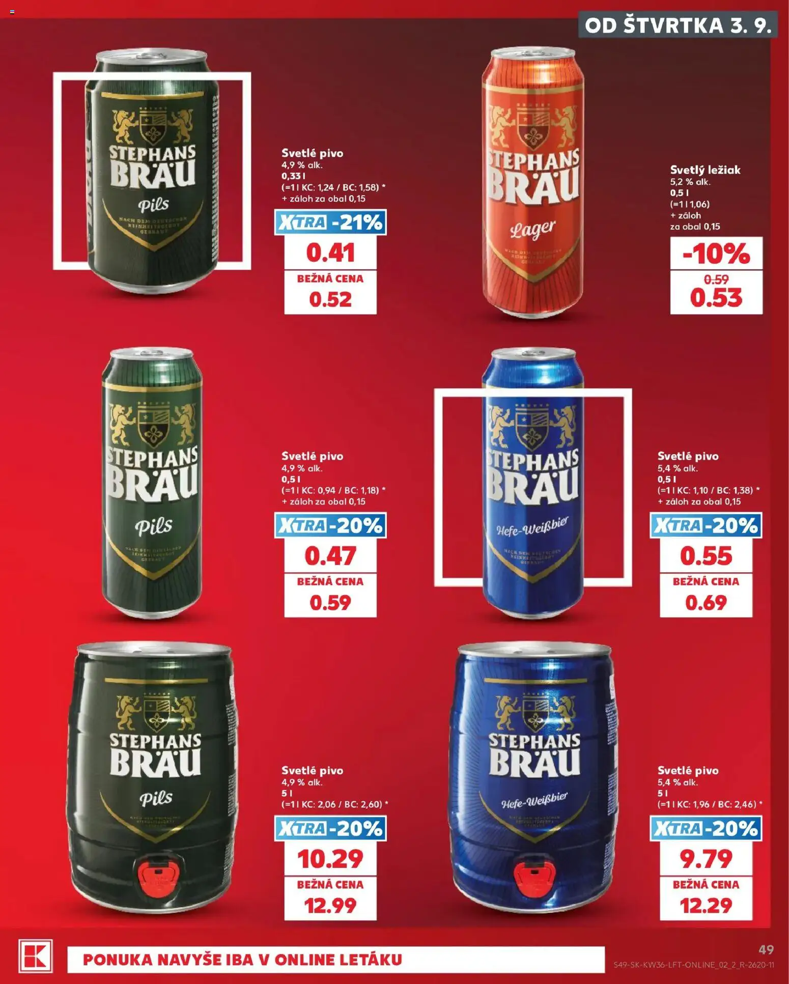 Kaufland SK akciós ujság - amely érvényes a következő dátumtól: 2026.09.03. | Oldal: 49