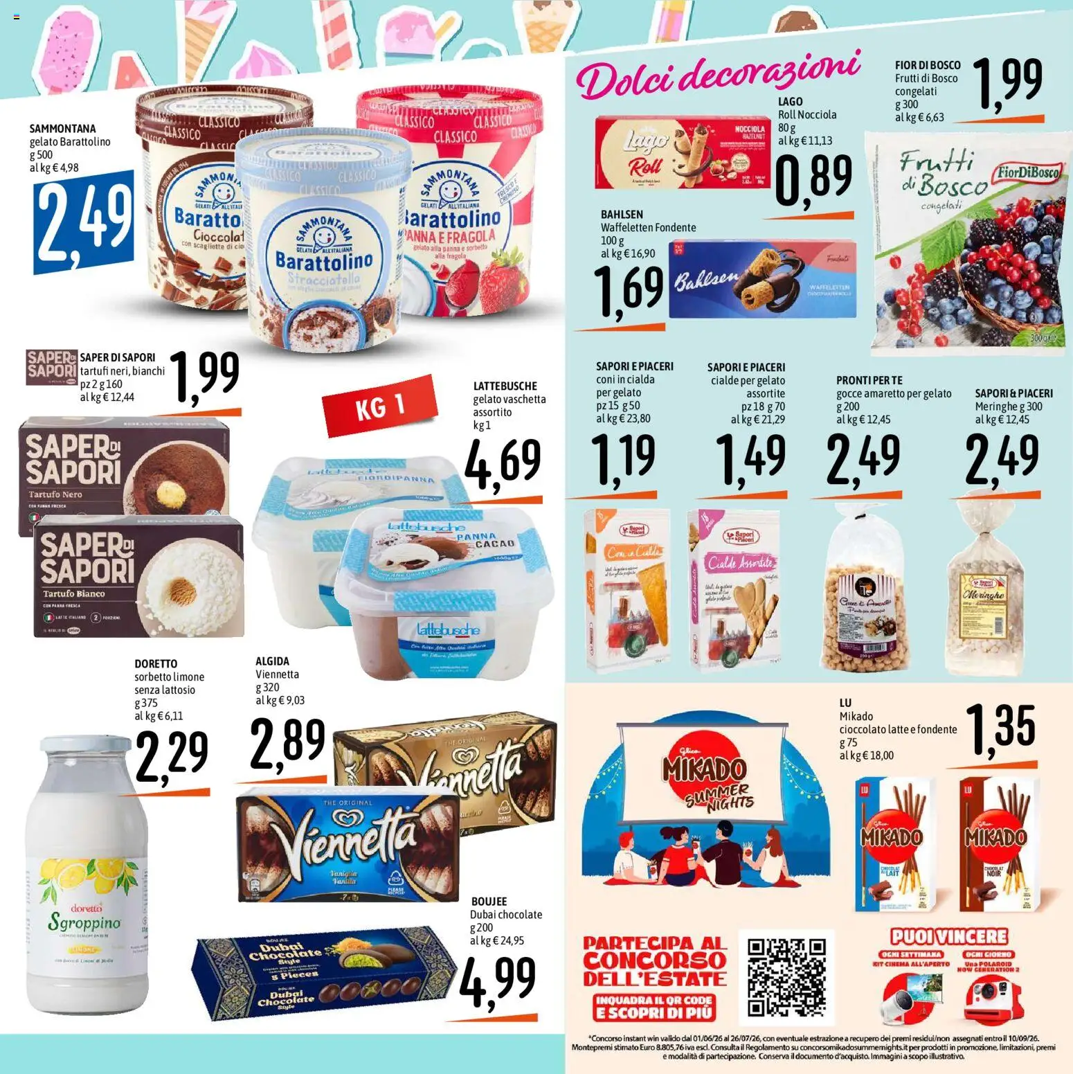 Volantino Emisfero del 09/07/2026 | Pagina: 15 | Prodotti: Tartufo, Sorbetto, Latte, Limone
