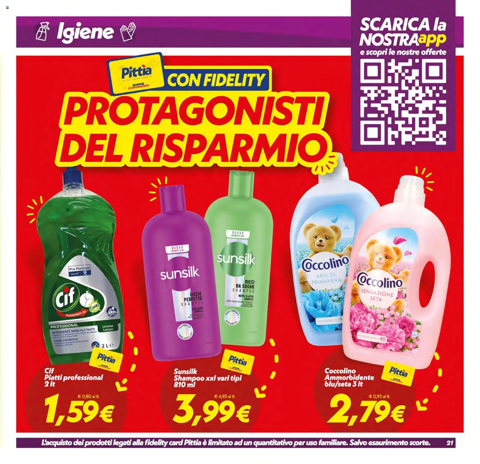 Volantino SuperConveniente del 30/06/2026 | Pagina: 21 | Prodotti: Shampoo, Detergente, Limone, Olio
