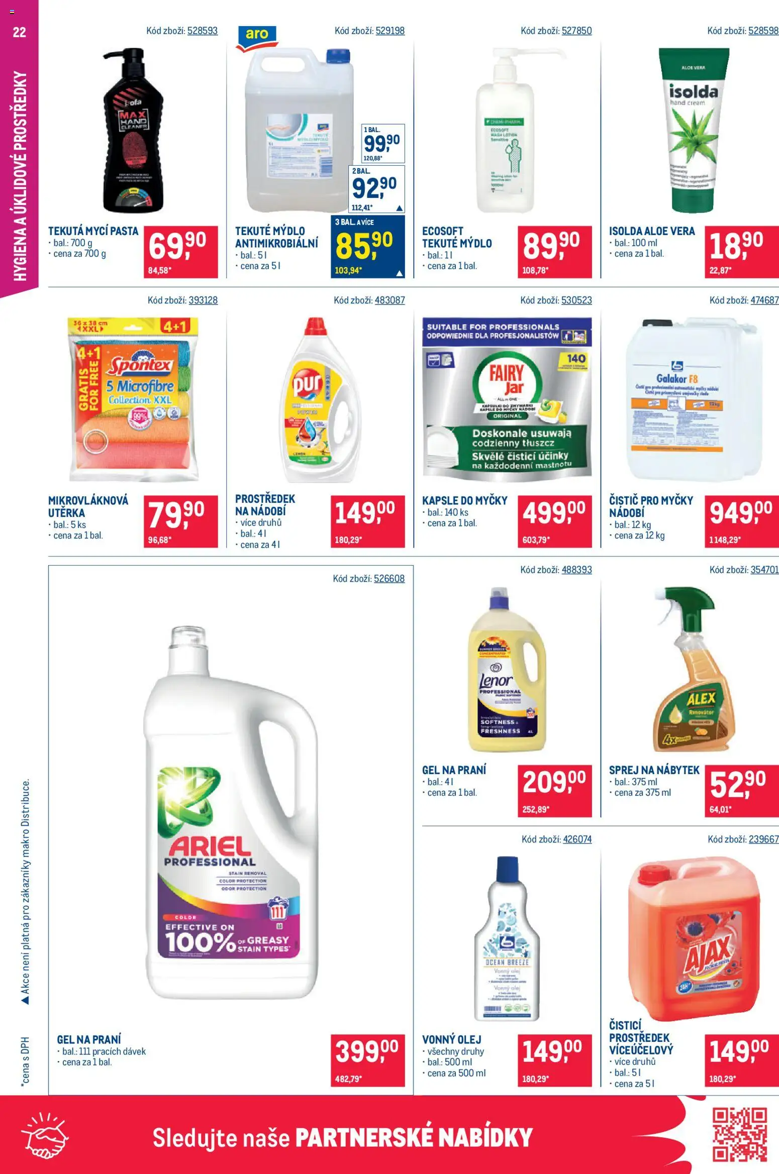 Makro leták - Gastronomie od 07.10.2026 | Strana: 22 | Produkty: Lenor, Olej, Nábytek, Utěrka