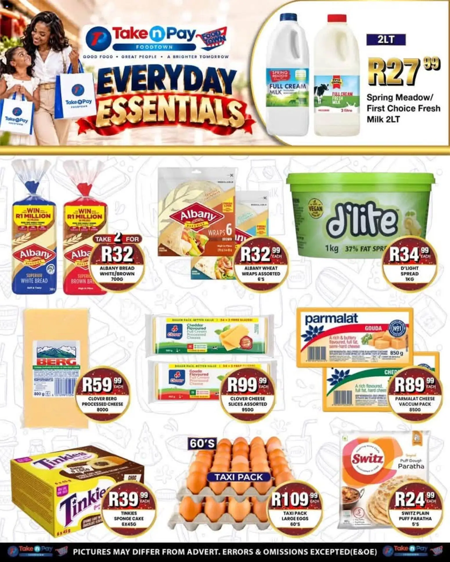 New Take n Pay catalogue – valid from 19/10/2026 | Page: 3 | Products: Cake, Eggs, Bread, Cheddar