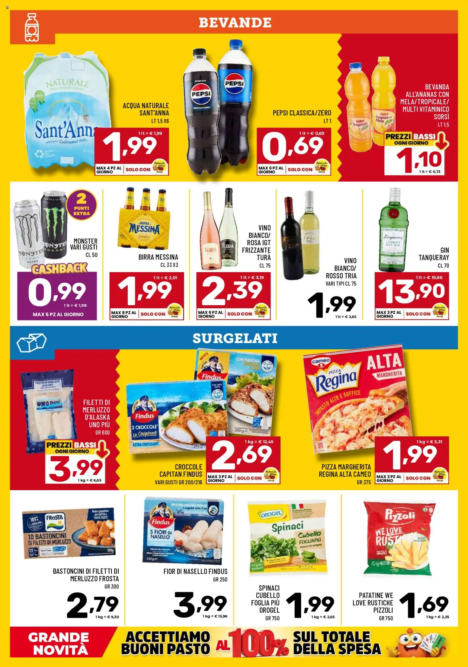 Volantino Il Centesimo del 22/09/2026 | Pagina: 10 | Prodotti: Merluzzo d’Alaska, Pizza, Patatine, Fiori