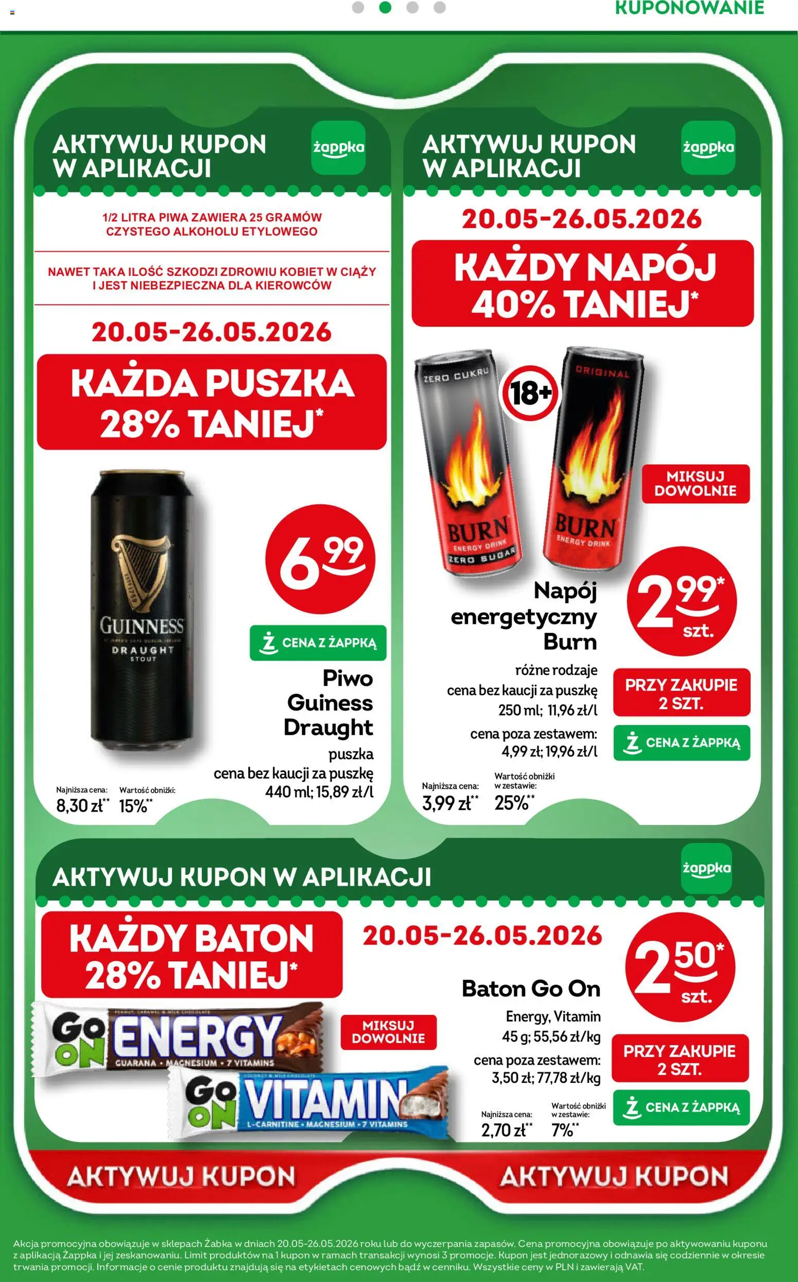 Żabka gazetka od 20.05.2026 | Strona: 45 | Produkty: Guinness, Baton, Piwo