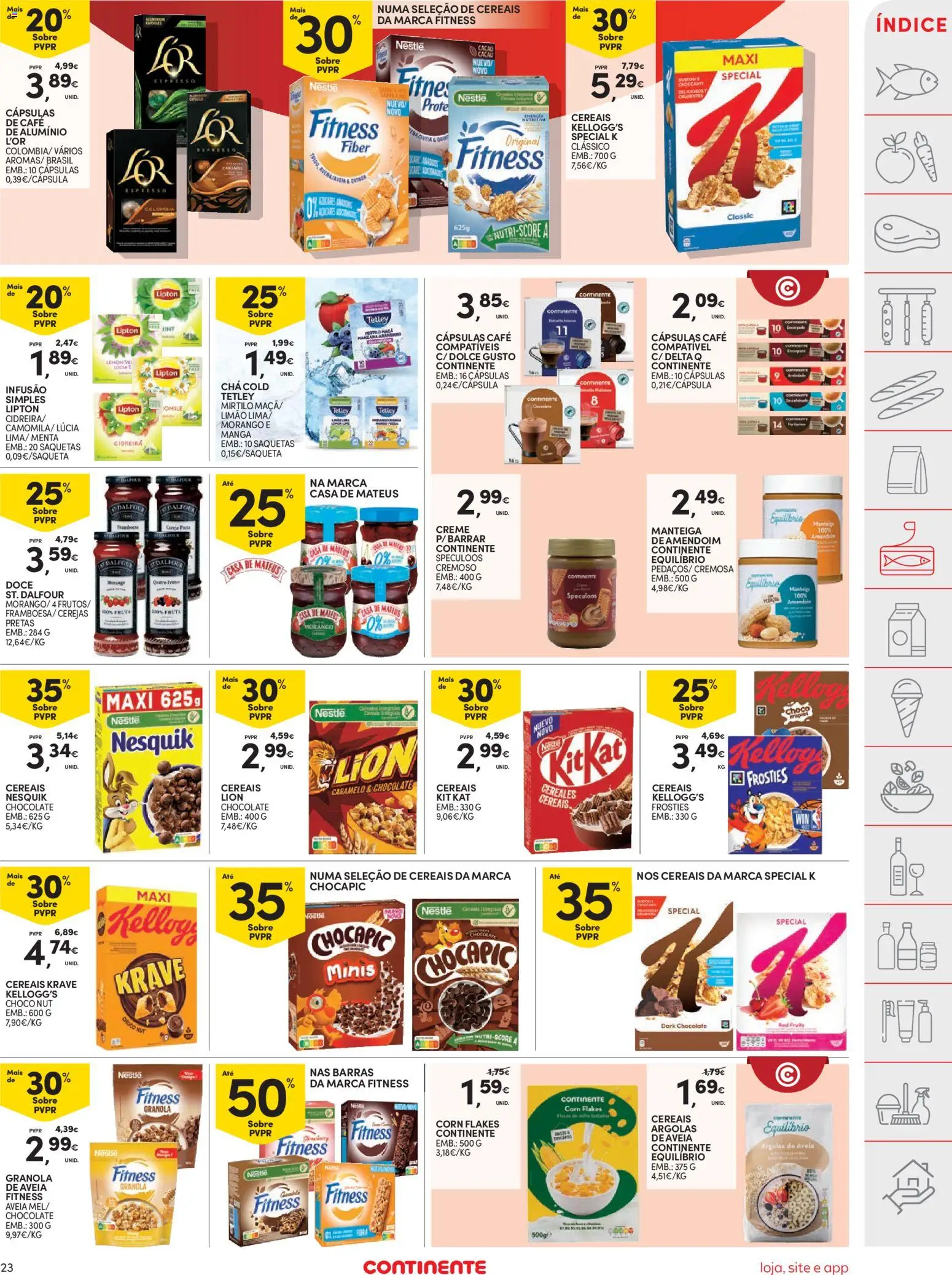 Continente folheto │ válido de 26.05.2026 | Página: 23 | Produtos: Granola, Café, Chá, Creme