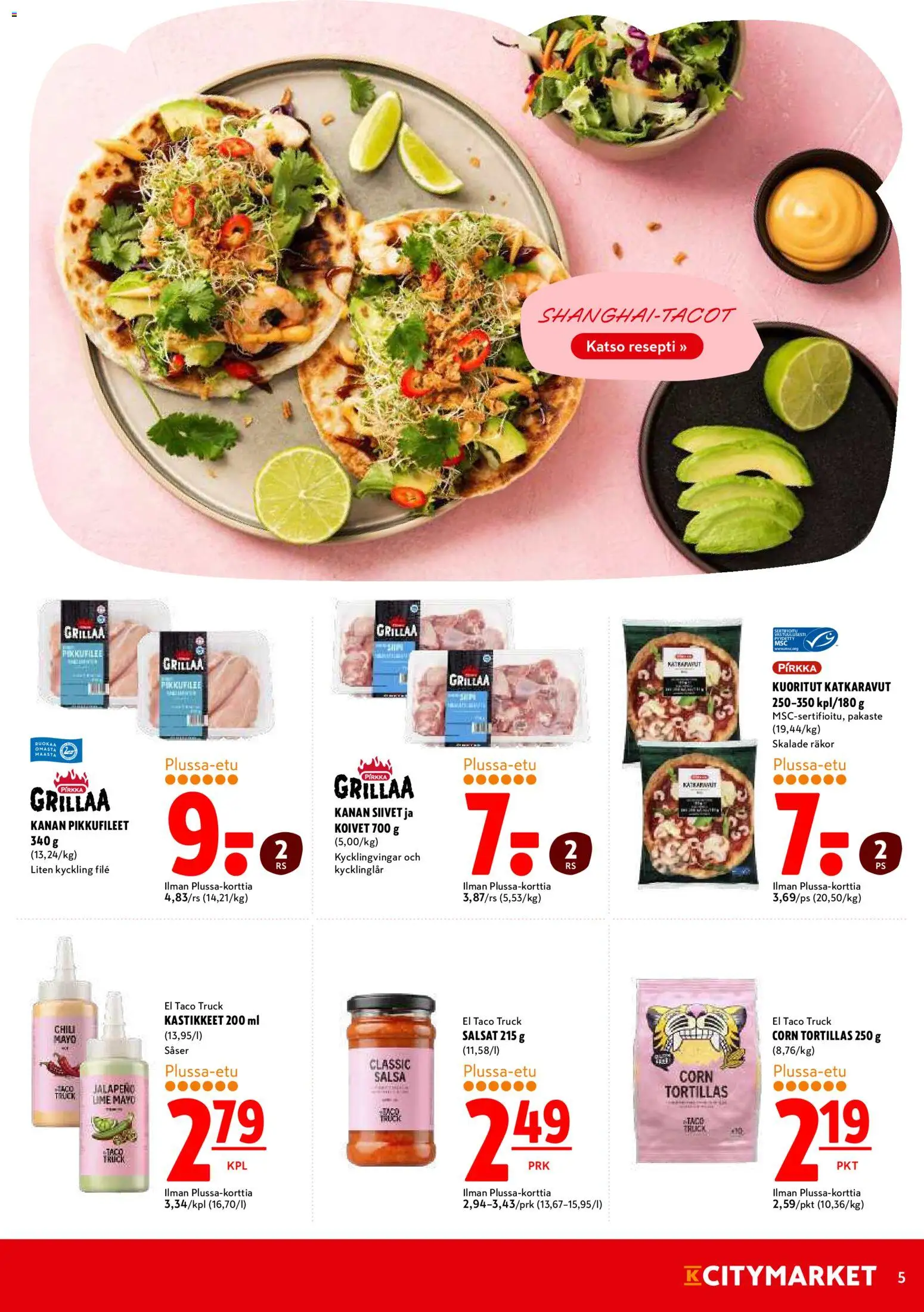 K-Citymarket tarjoukset – voimassa 09/07/2026 alkaen | Sivu: 5 | Tuotteet: Salsa, Chili