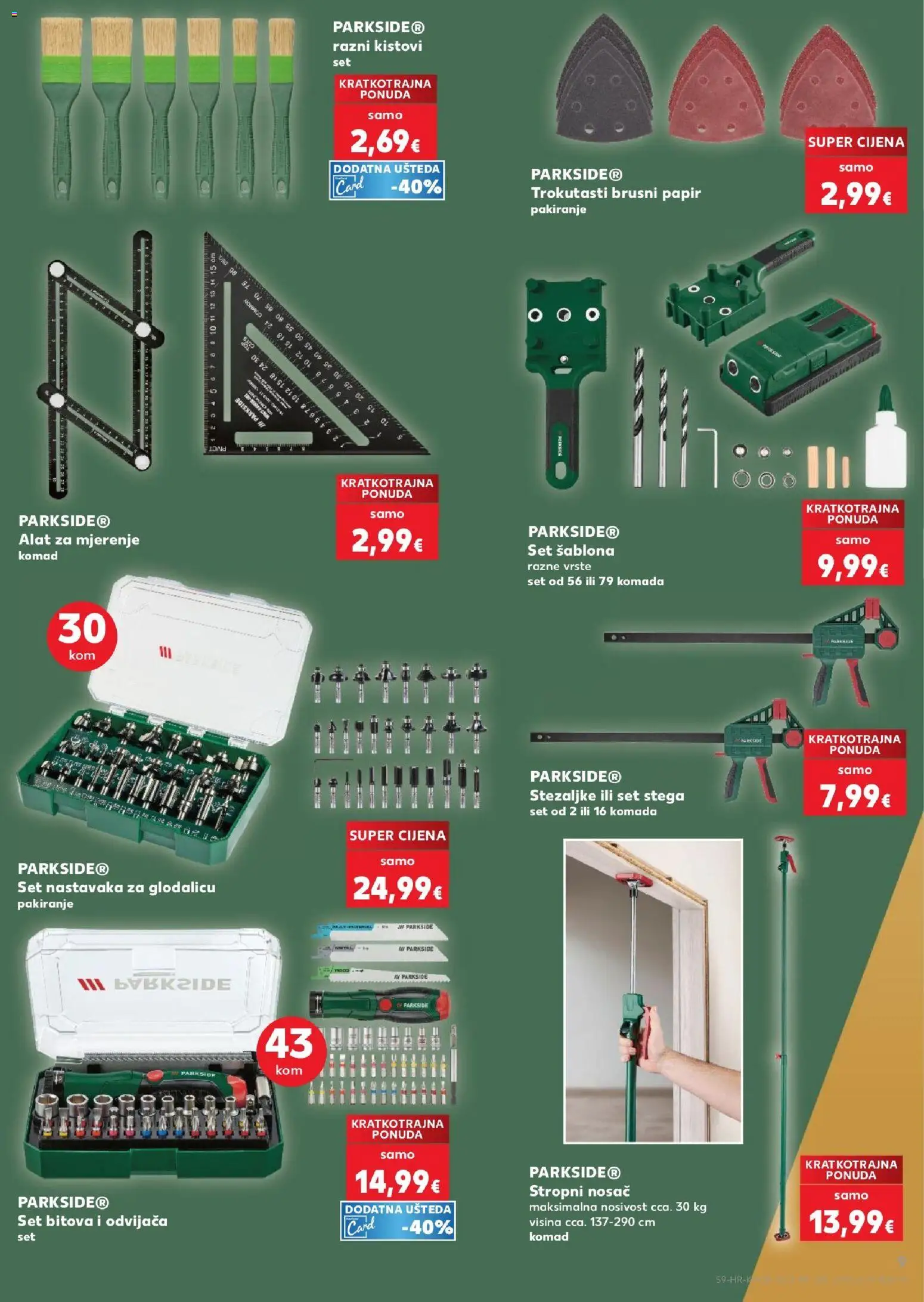 Kaufland HR akciós ujság - amely érvényes a következő dátumtól: 2026.09.16. | Oldal: 9 | Termékek: Parkside, Caro