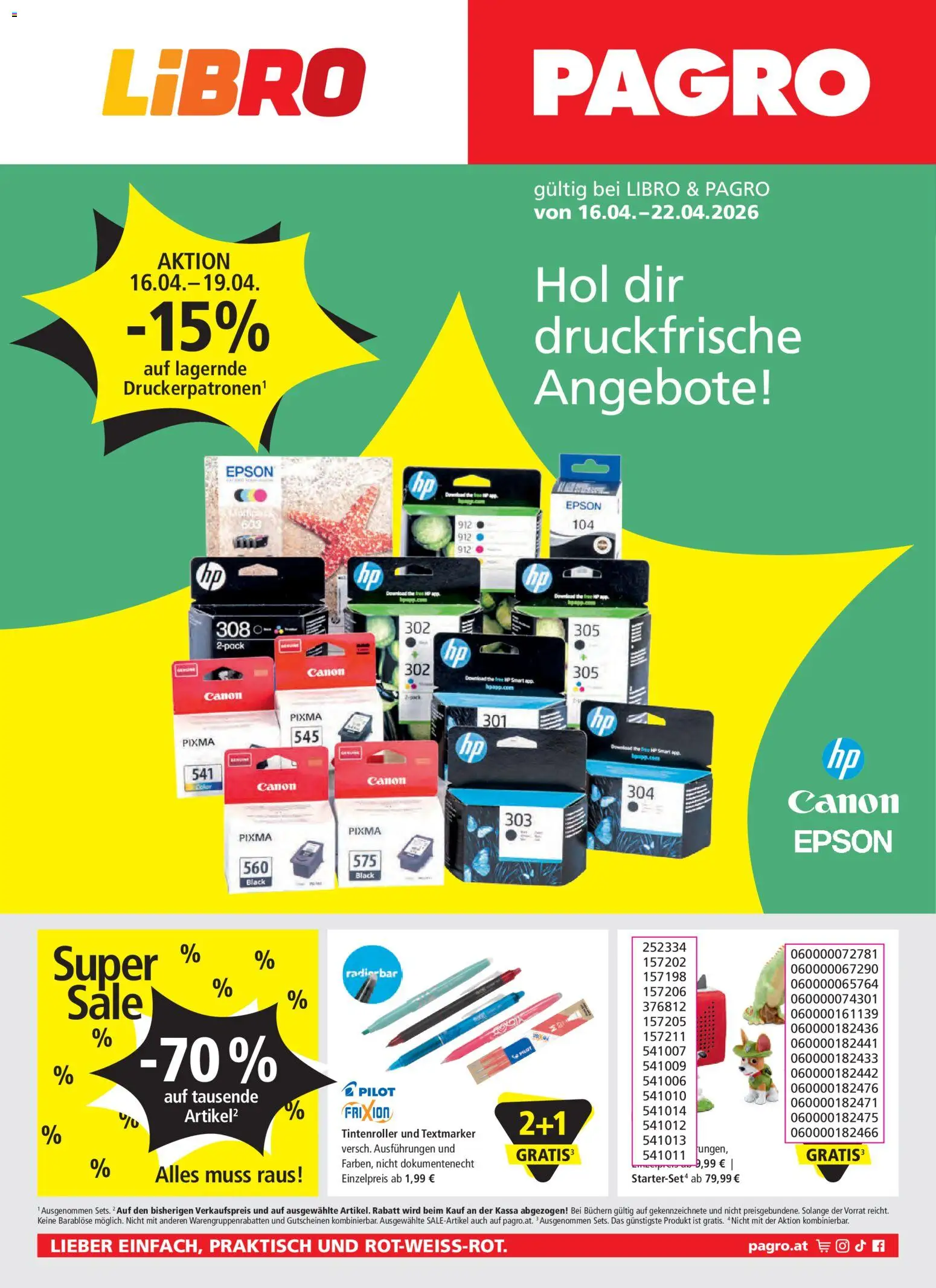 Pagro-Diskont Flugblatt gültig ab 16.04.2026 | Seite: 1