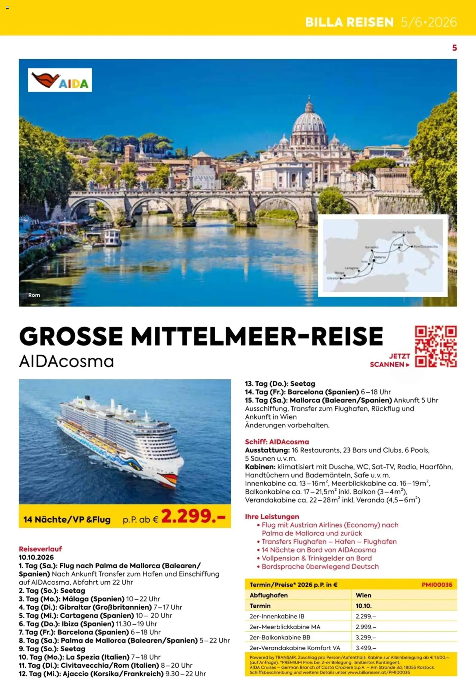 Billa - Billa Reise Kreuzfahrten Rundreise Erlebnisreisen gültig ab 18.05.2026 | Seite: 5