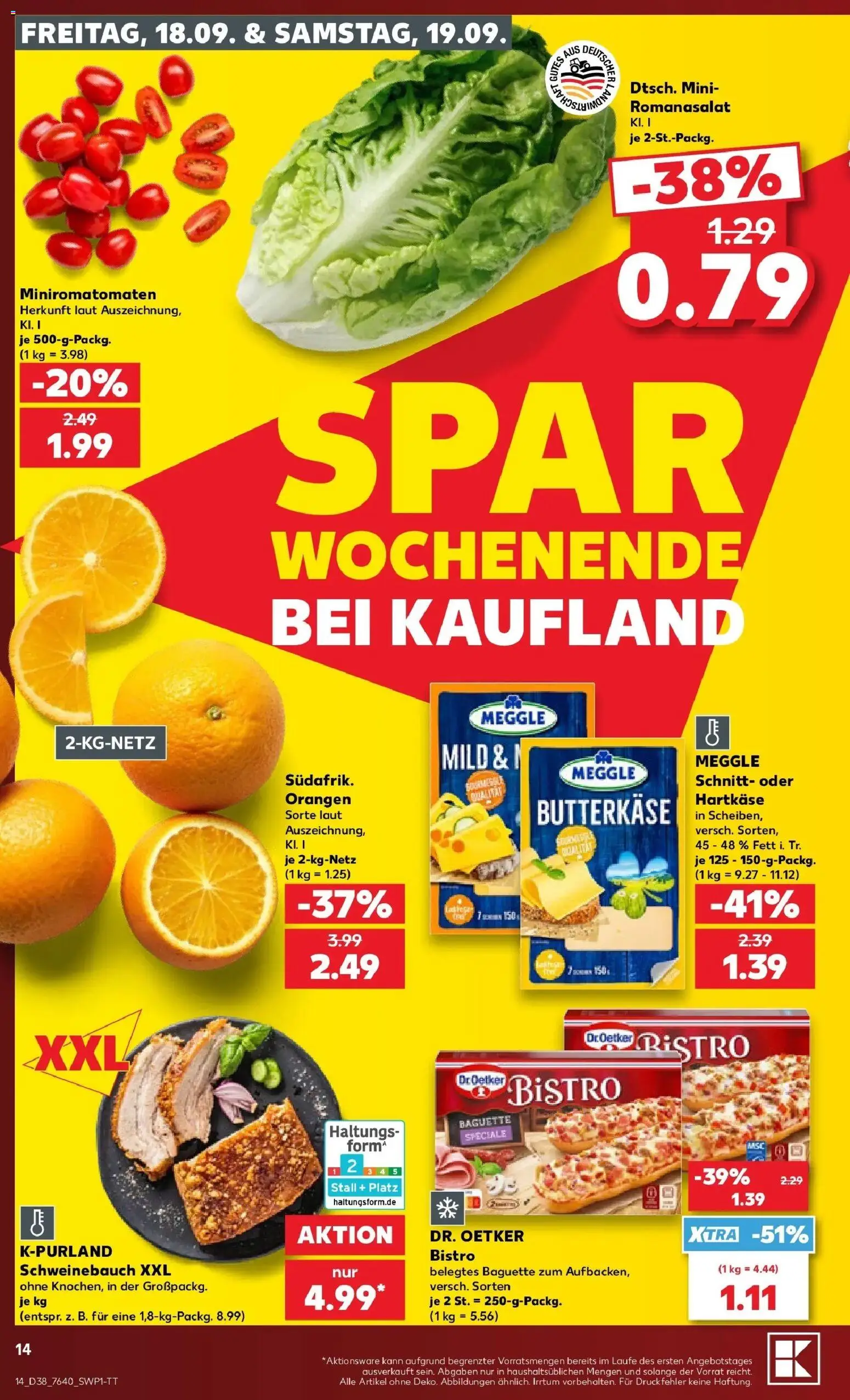 Prospekt Kaufland ab 14.09.2026 » Angebote Online zum Blättern | Seite: 26 | Produkte: Schweinebauch, Baguette, Orangen