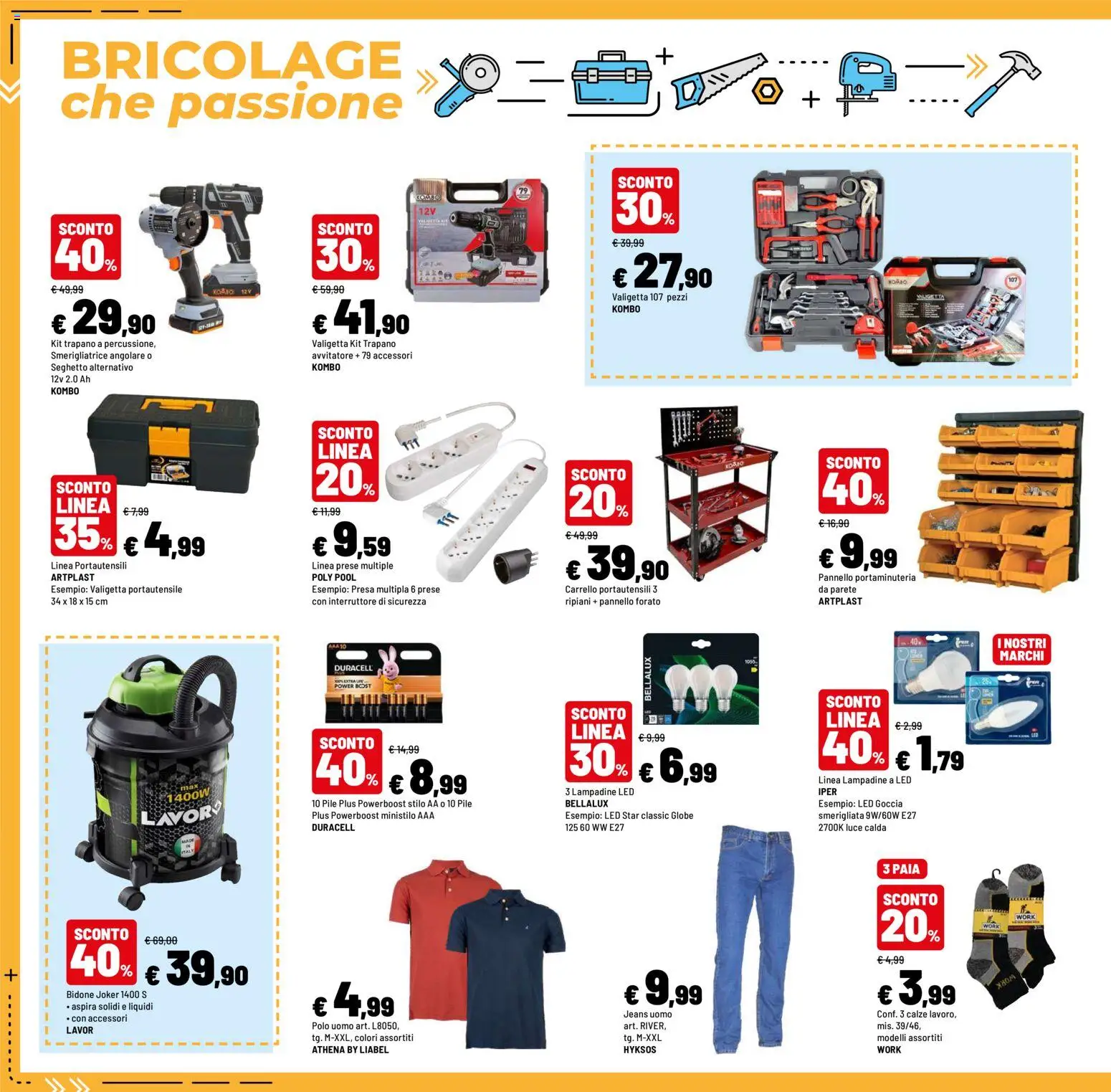 Volantino Iper del 20/07/2026 | Pagina: 30 | Prodotti: Carrello, Trapano, Smerigliatrice, Valigetta