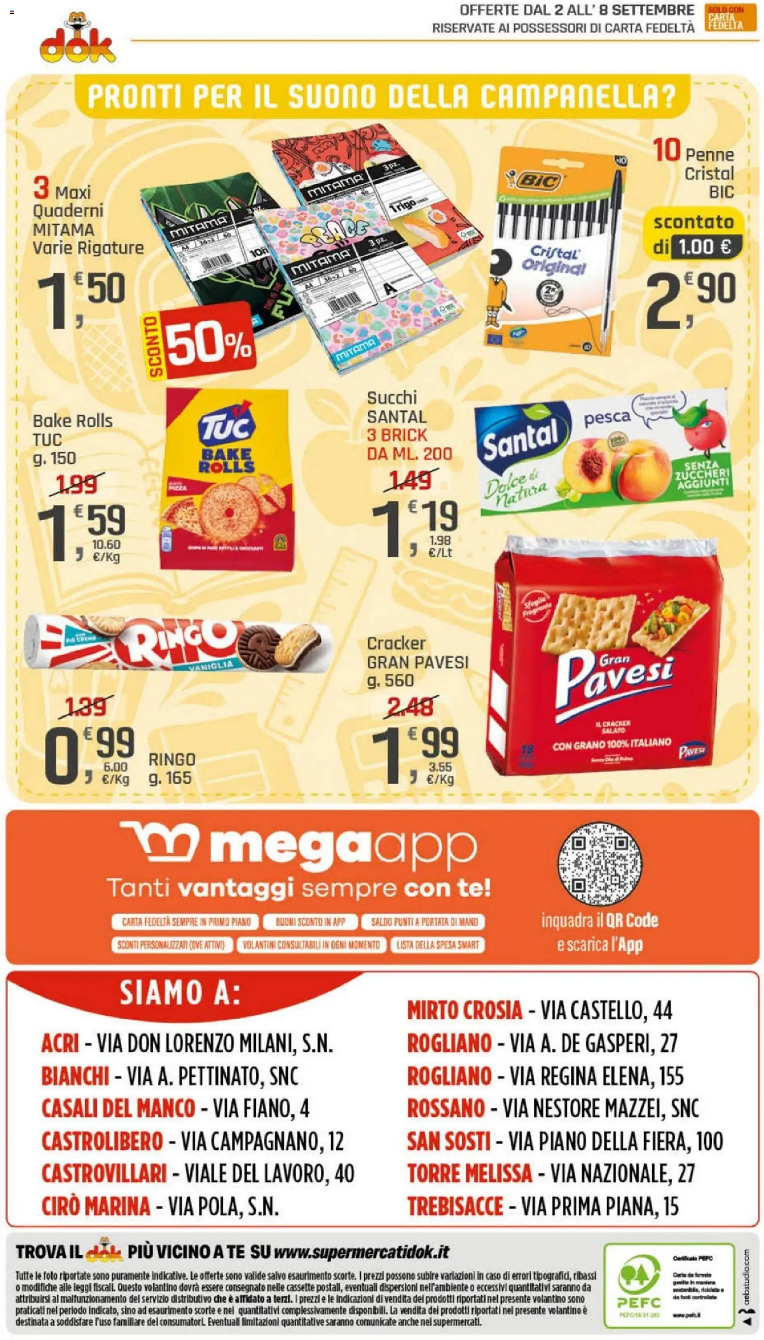 Volantino DOK del 02/09/2026 | Pagina: 20 | Prodotti: Tè, Pesca, The, Penne