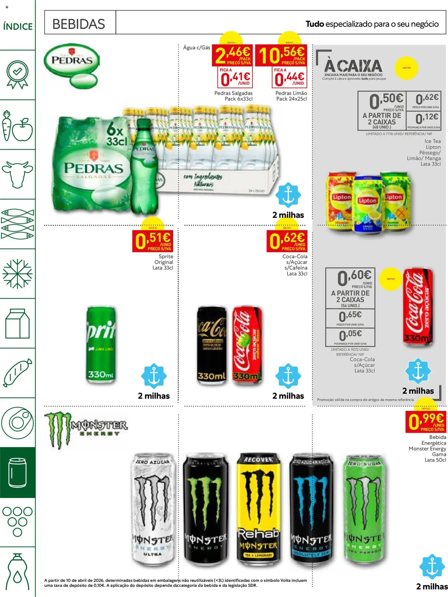 Recheio folheto Horeca │ válido de 13/10/2026 | Página: 18 | Produtos: Caixa, Bebida energética, Sprite, Bebida