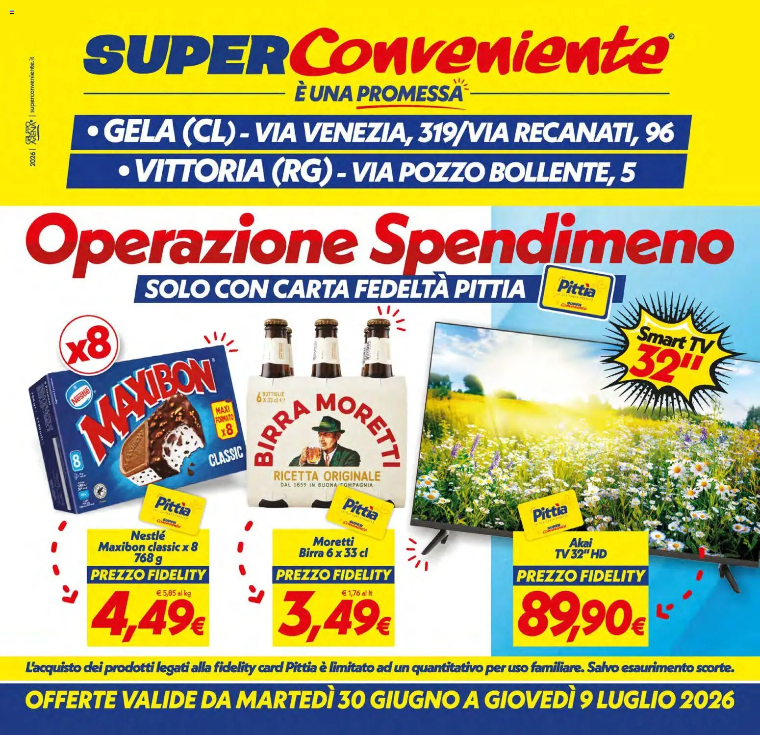 Volantino SuperConveniente del 30/06/2026 | Pagina: 1 | Prodotti: Birra, smart TV, TV