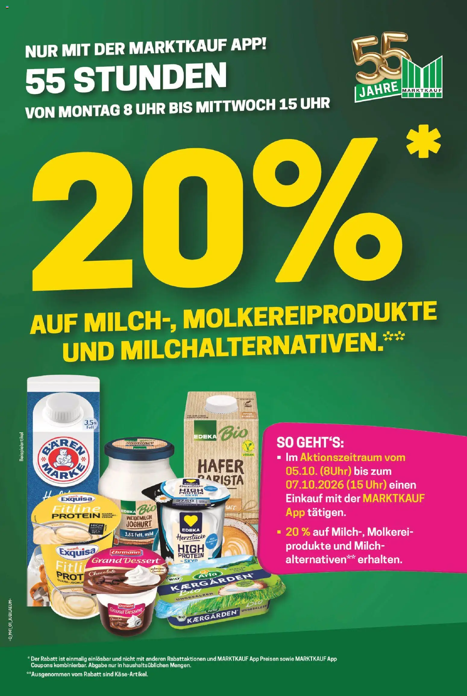 Marktkauf Prospekt – gültig ab 05.10.2026 | Seite: 25 | Produkte: Milch, Joghurt, Exquisa, Uhr