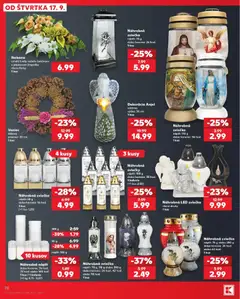 Kaufland leták platný od 17.09.2026 | Strana: 70 | Produkty: Náhrobné sviečky, Led, Sviečky, Kvety