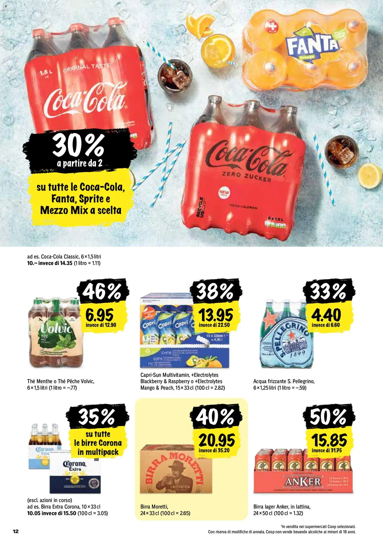 Coop aktionen IT – gültig ab 11.06.2026 | Seite: 12 | Produkte: Fanta, Sprite, Mango, Zucker