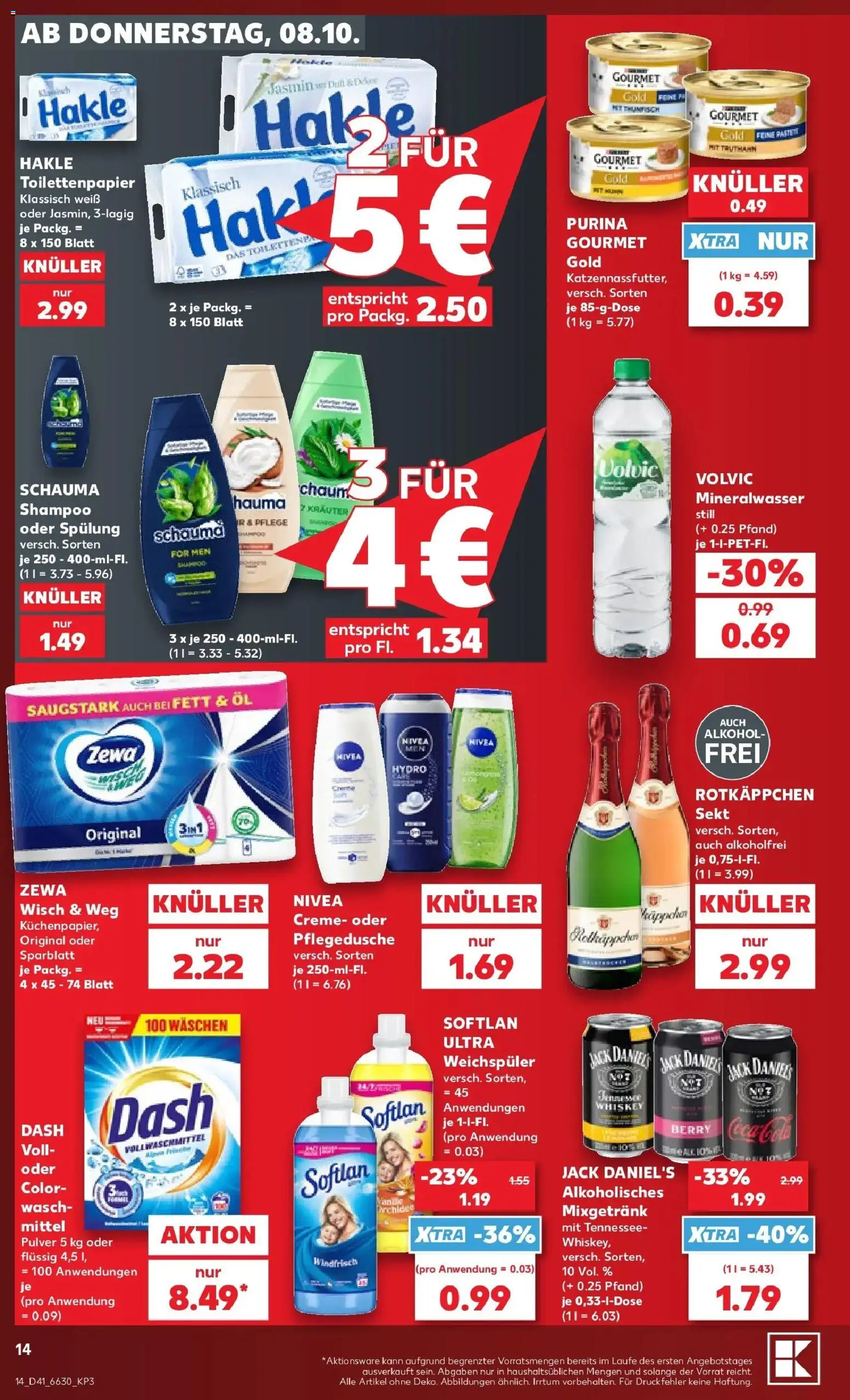 Prospekt Kaufland ab 05.10.2026 » Angebote Online zum Blättern | Seite: 24 | Produkte: Rotkappchen sekt, Öl, Zewa, Whiskey