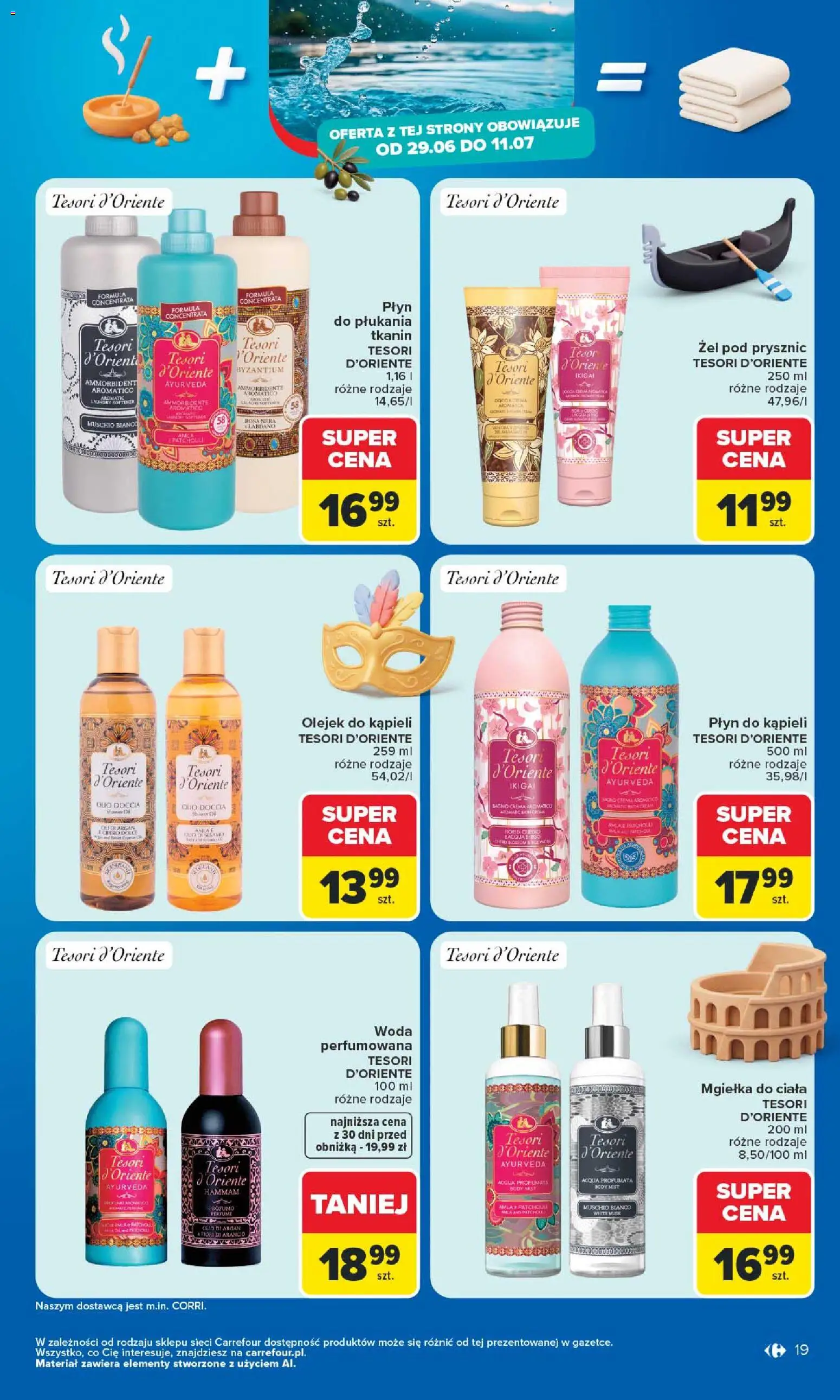 Carrefour gazetka od 29.06.2026 | Strona: 21 | Produkty: Tesori d'oriente, Płyn do kąpieli, Prysznic, Body