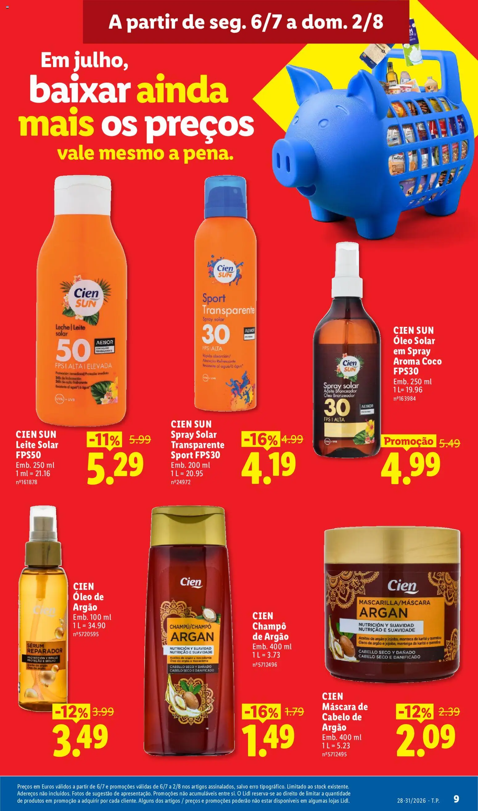 Lidl Folheto Especial │ válido de 06/07/2026 | Página: 9 | Produtos: Champô, Shampoo, Sérum, Manteiga de karité