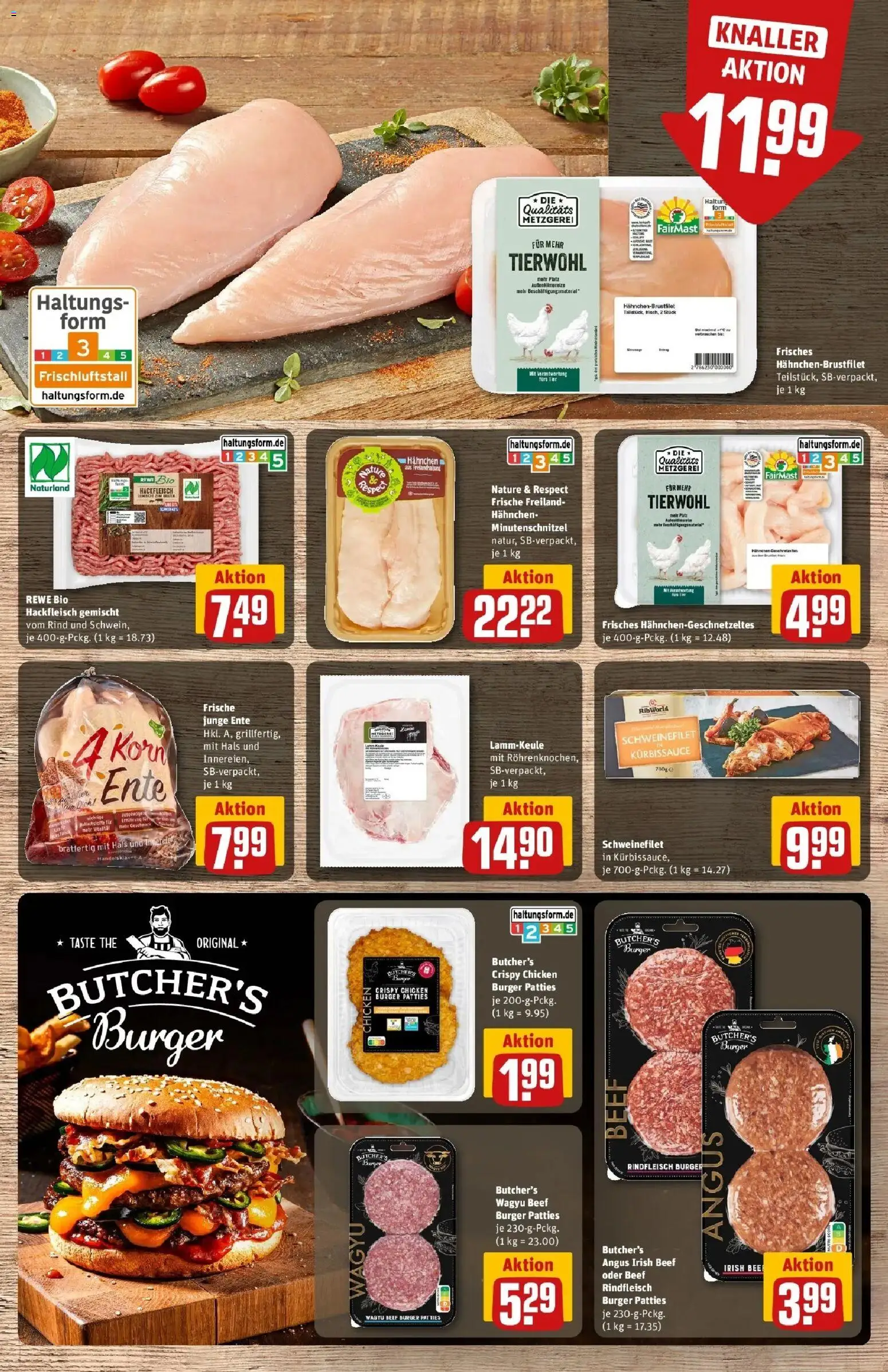 REWE Prospekt ab 26.10.2026 zum Blättern » Angebote | Seite: 9 | Produkte: Lammkeule, Hahnchen, Schweinefilet, Ente