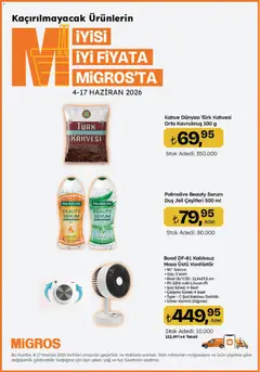 04.06.2026 tarihinden itibaren geçerli olan Migros kataloğu önizlemesi | Sayfa: 102 | Ürünler: Masa, Şarj kablosu, Pil, Tuz