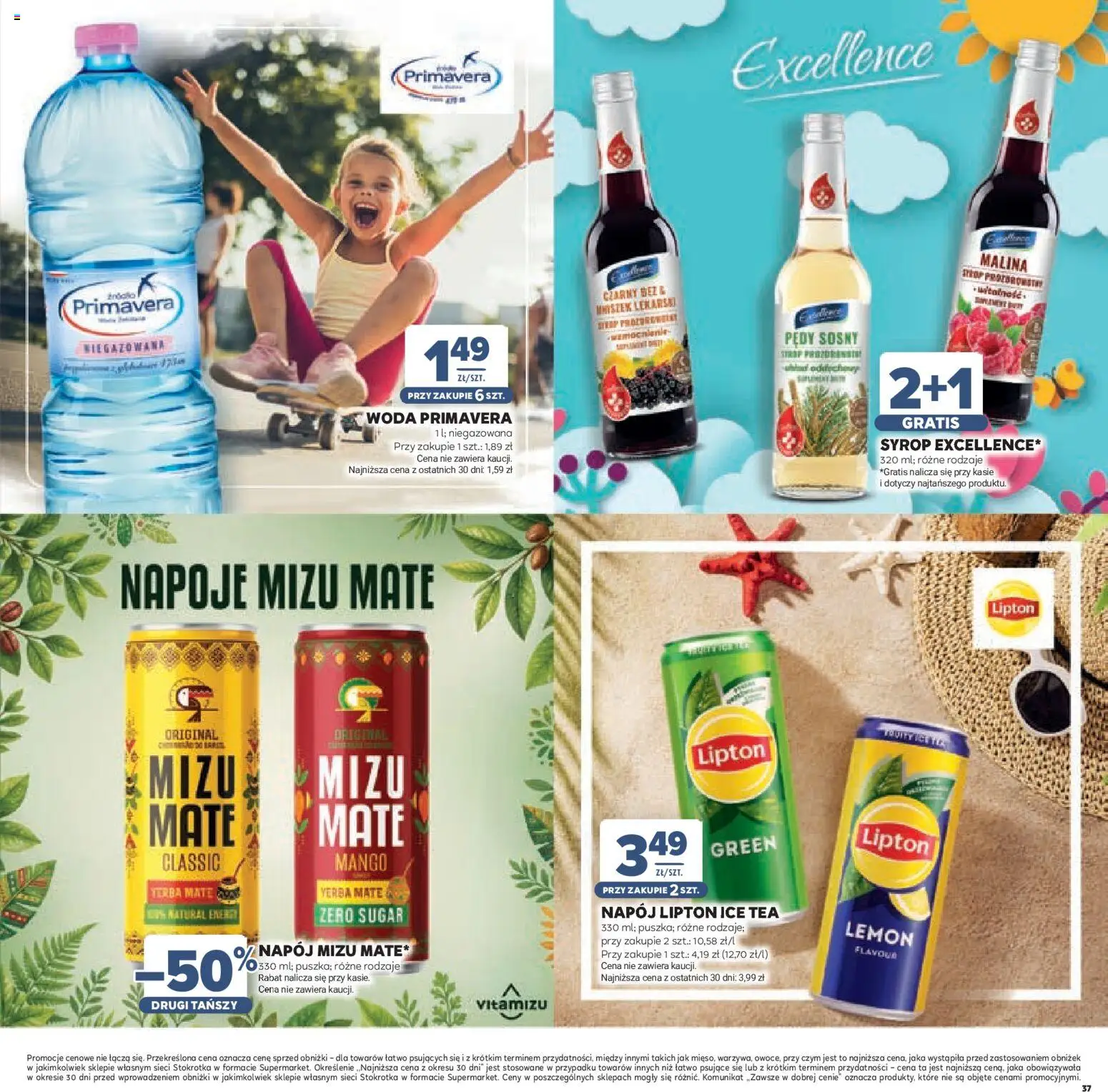 Stokrotka gazetka - Dzień Matki i Dziecka od 21.05.2026 | Strona: 37 | Produkty: Mango, Syrop, Ice Tea, Napoje