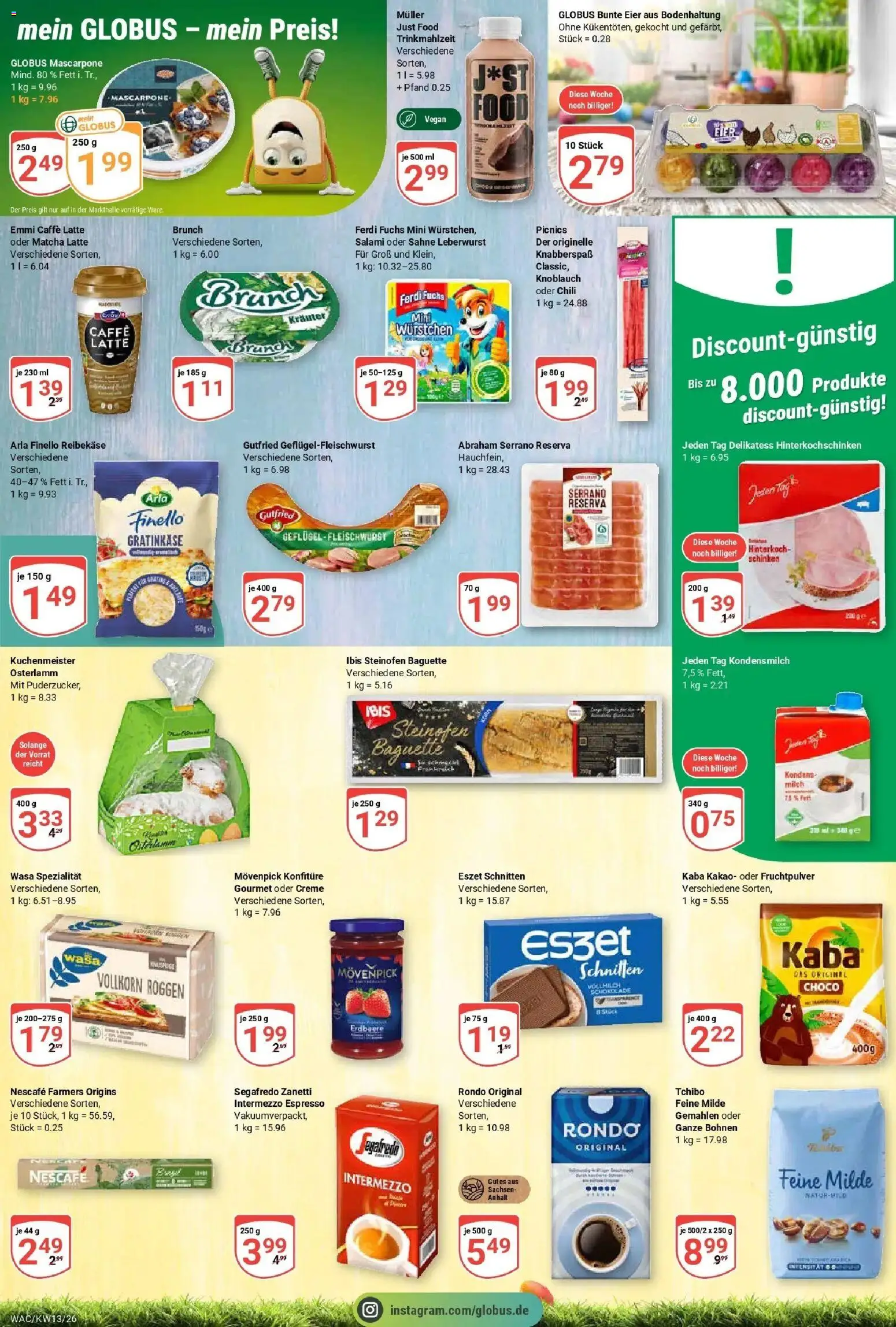 Globus prospekt Markkleeberg	 – gültig ab 23.03.2026 | Seite: 16 | Produkte: Knoblauch, Chili, Reibekase, Segafredo