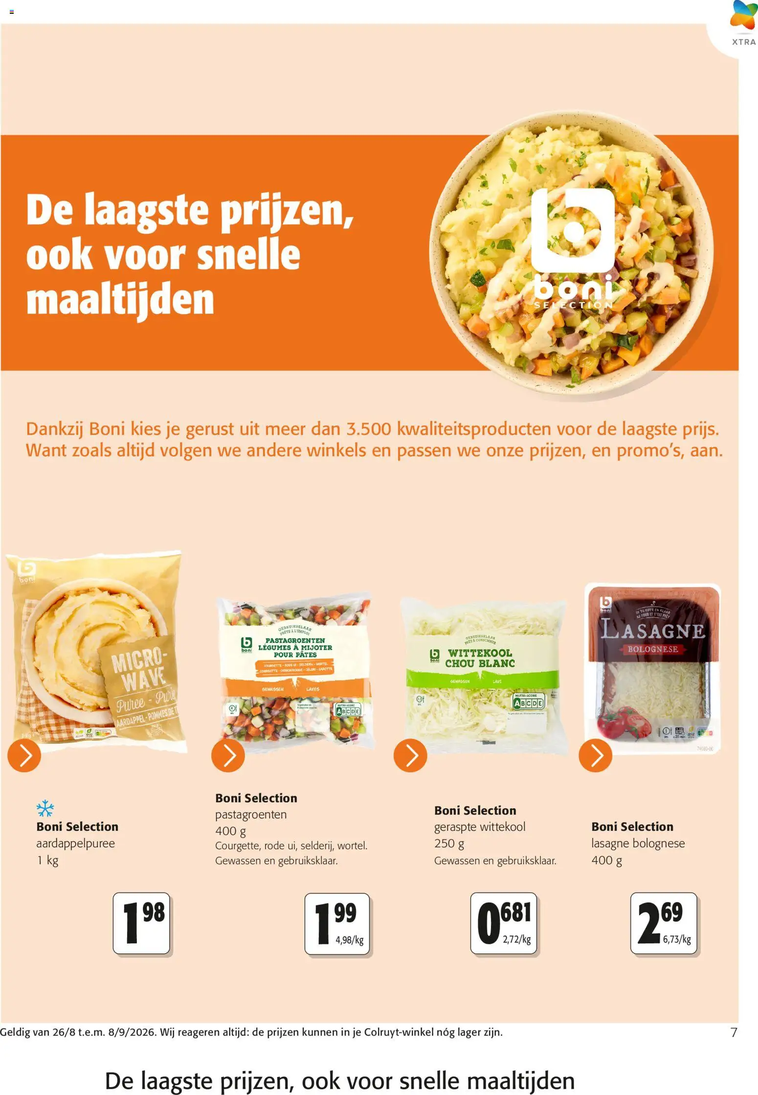 {H1} | Pagina: 7 | Producten: Lasagne, Aardappel, Courgette