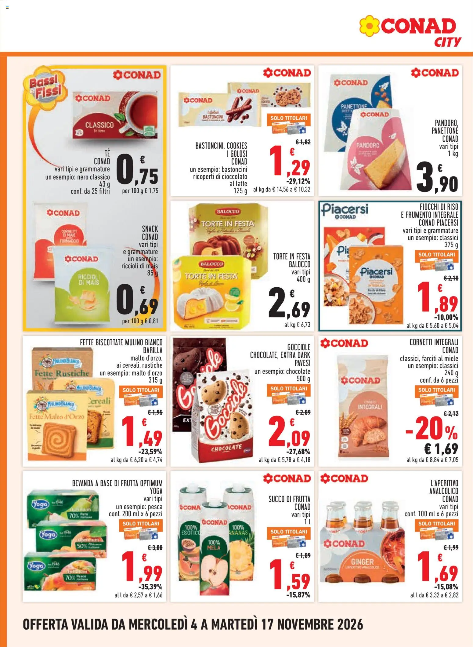 Volantino Conad del 04/11/2026 | Pagina: 12 | Prodotti: Riso, Latte, Pesca, Pandoro