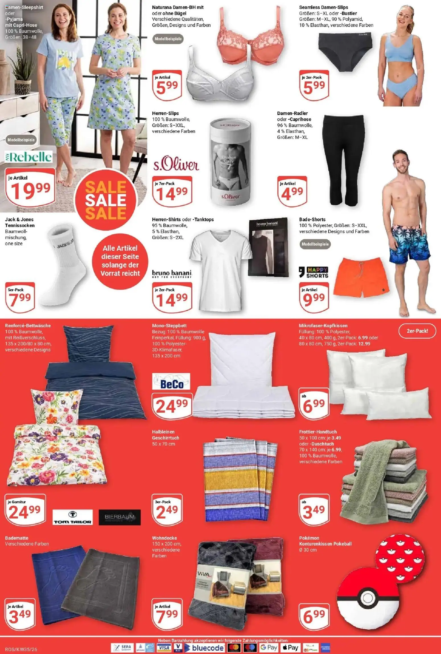 Globus Prospekt Lambrechtshagen (ab 24.08.2026) » Angebote online | Seite: 24 | Produkte: Badeshorts, Caprihose, Pyjama