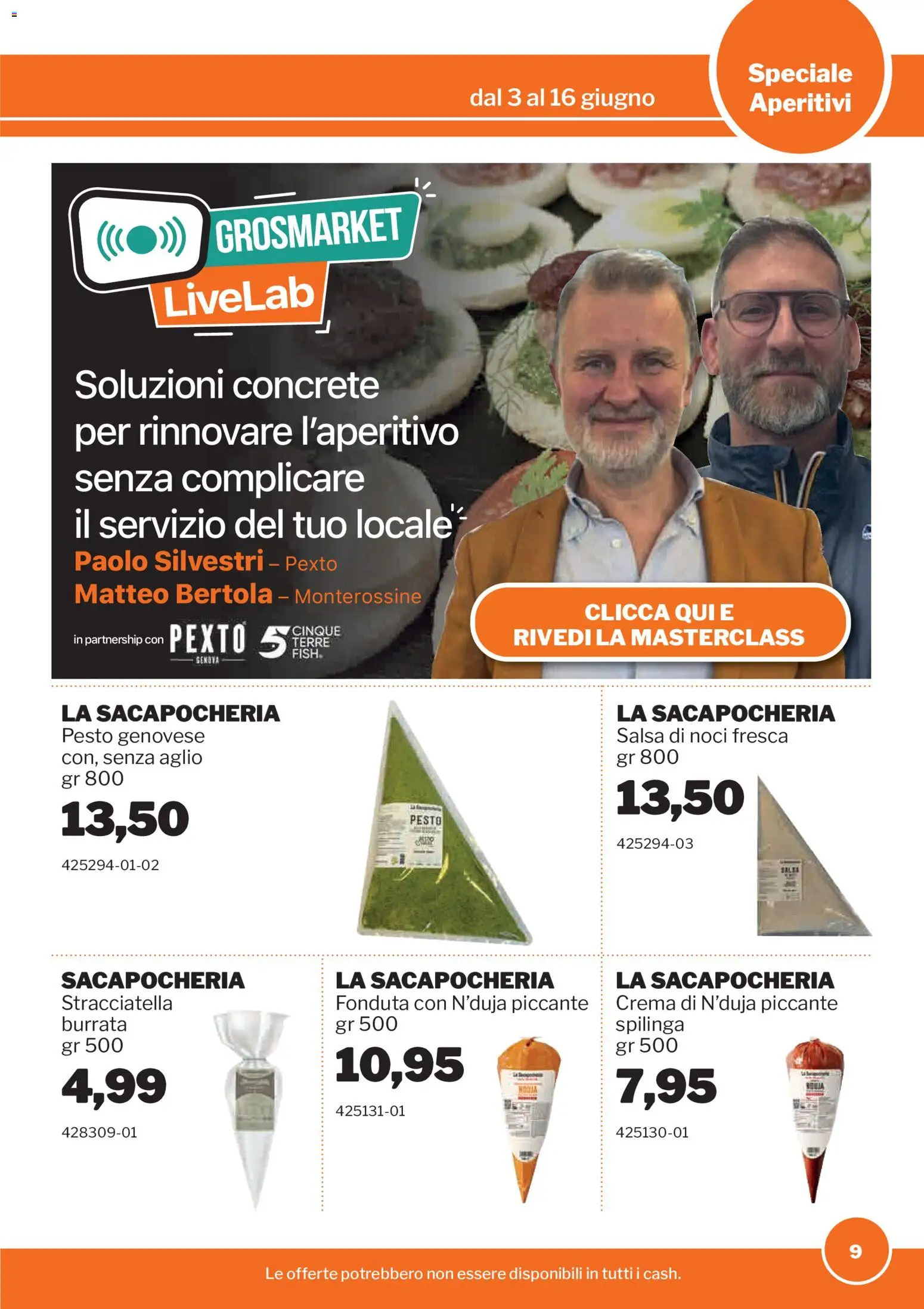 Volantino Sogegross del 03.06.2026 | Pagina: 9 | Prodotti: Crema, Salsa, Noci, Stracciatella