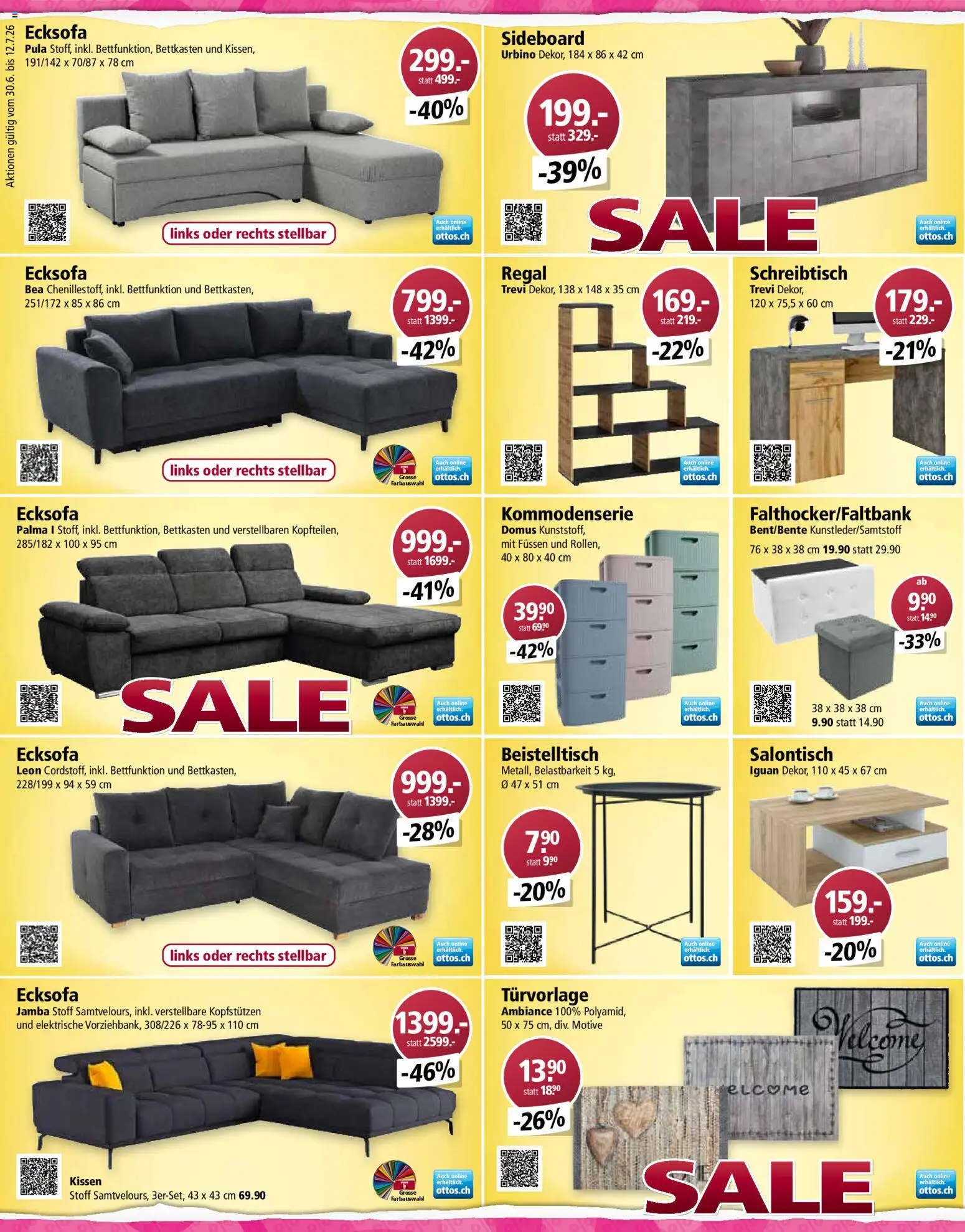 Otto's aktionen – gültig ab 30.06.2026 | Seite: 6 | Produkte: Regal, Sideboard, Ecksofa, Beistelltisch