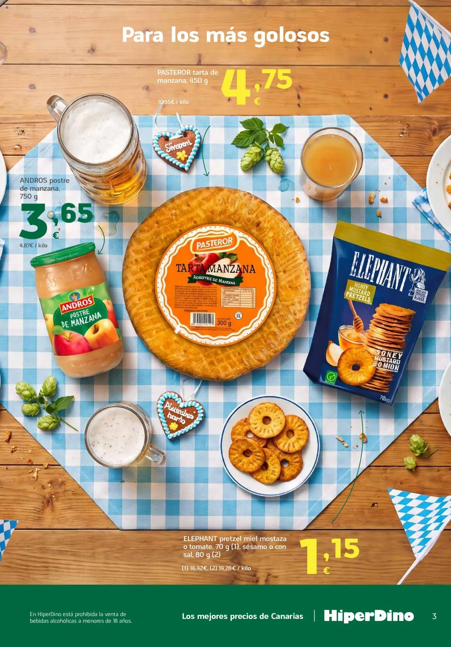 HiperDino Oktoberfest │ válido desde el 24/09/2026 | Página: 3 | Productos: Tarta, Miel, Postre, Bebidas
