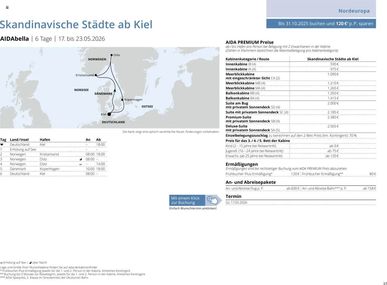 Aida Sommer 2026 – gültig ab 01.03.2026 | Seite: 37 | Produkte: Bett