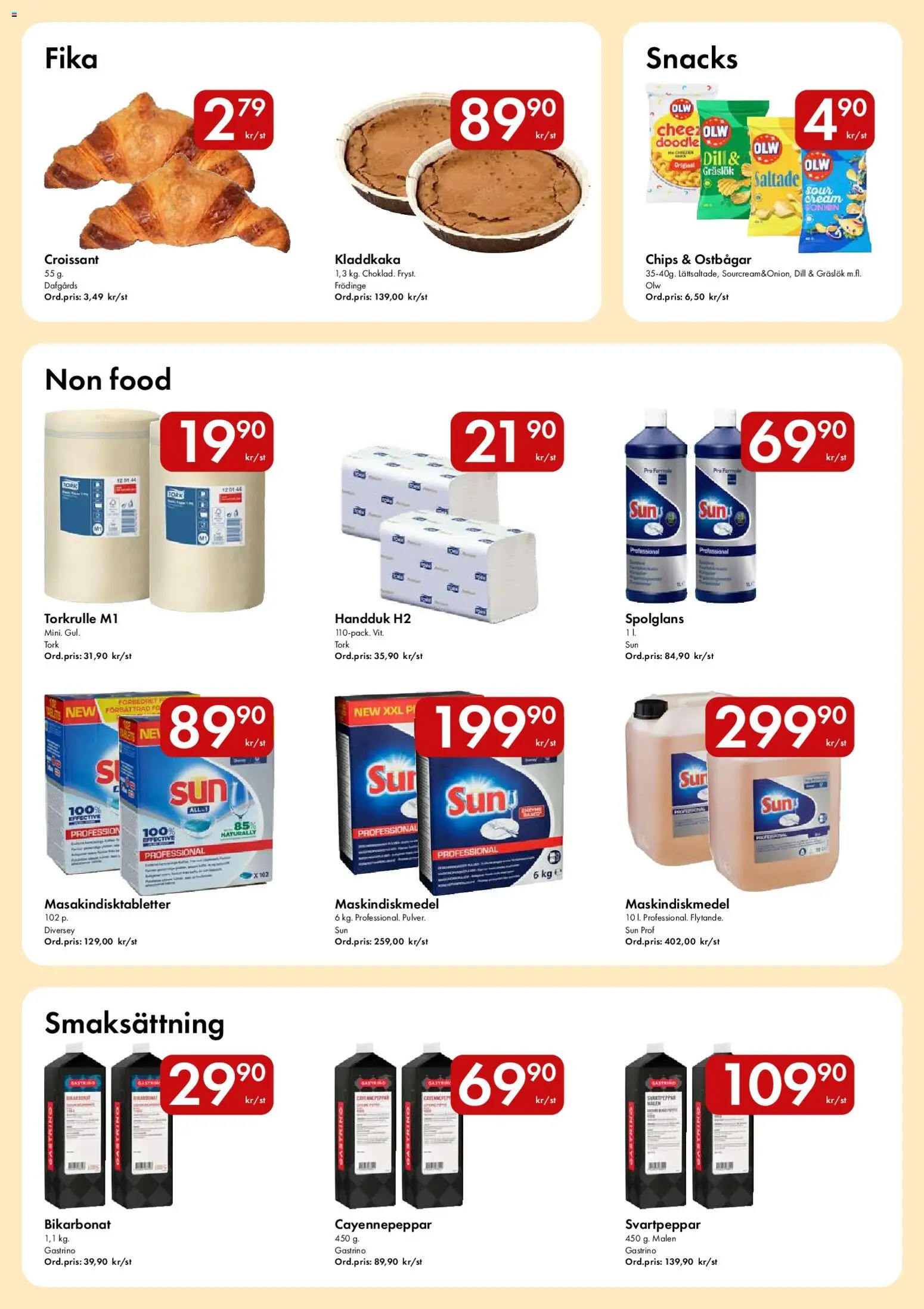 Snabbgross reklamblad aktuell från 10/08/2026 | Sida: 11 | Produkter: Handduk, Gräslök, Chips, Snacks