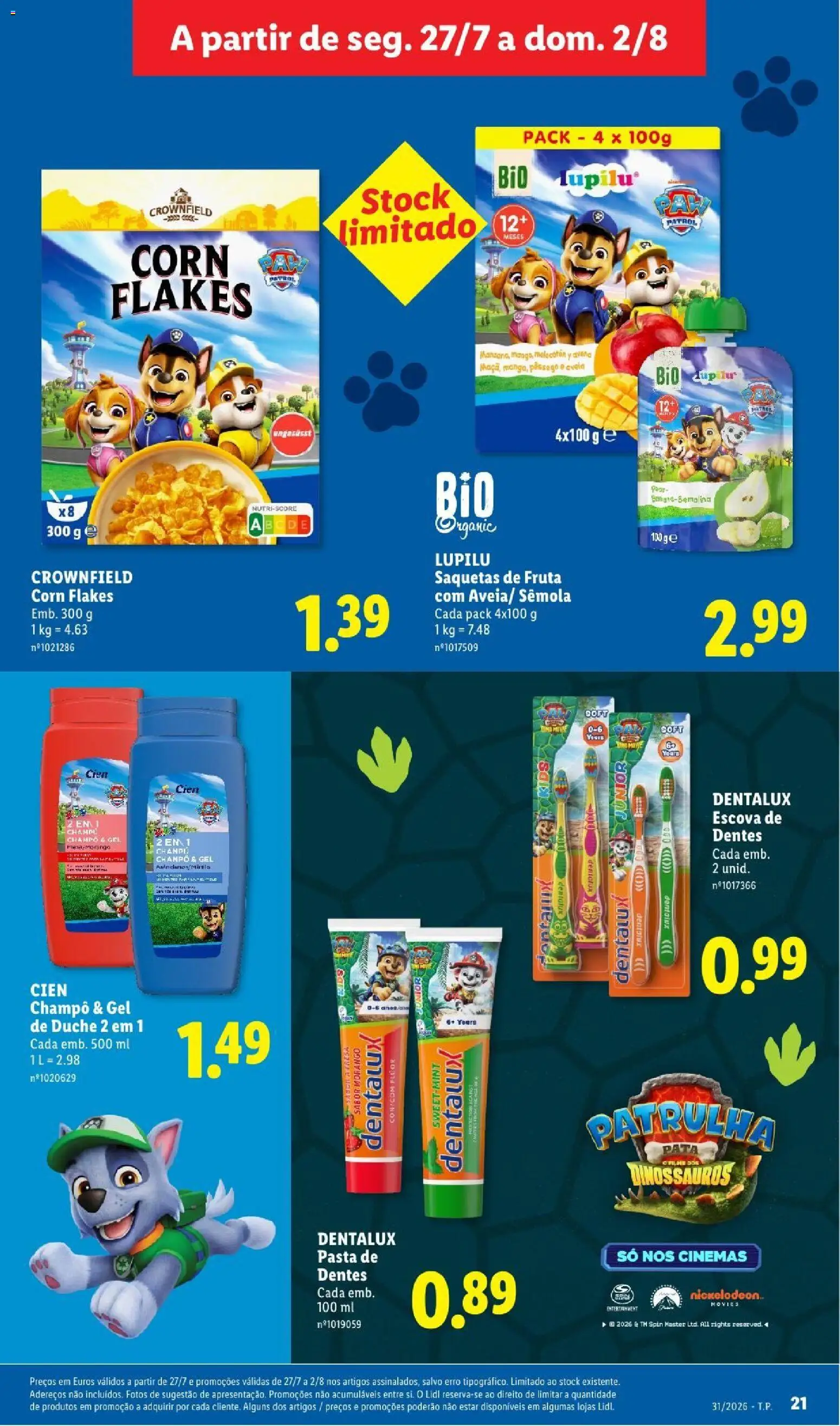 Lidl folheto │ válido de 27/07/2026 | Página: 21 | Produtos: Shampoo, Pasta de dentes, Escova de dentes