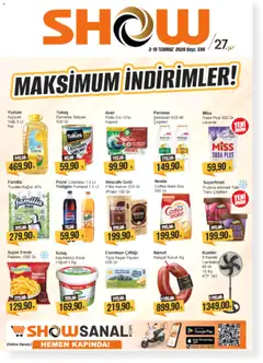 03 Temmuz 2026 tarihinden itibaren geçerli olan Show Market kataloğu önizlemesi