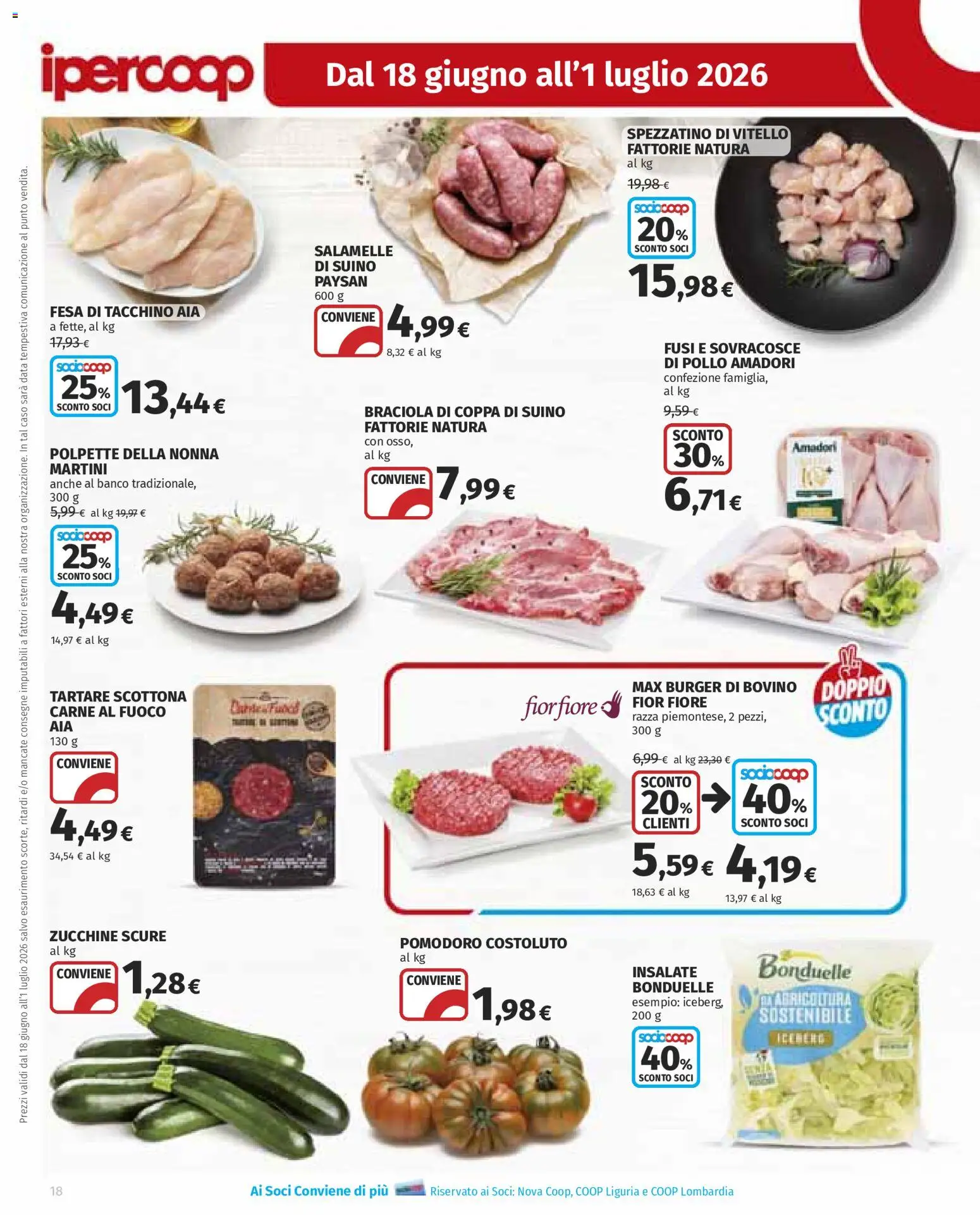 Volantino Ipercoop del 18.06.2026 | Pagina: 18 | Prodotti: Bovino, Pollo, Vitello, Polpette
