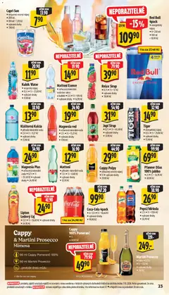 Náhled letáku Magnesia red, ochucená minerální voda, • 1,5 l, • 1l = 13,27 Kč od 14.10.2026 | Strana: 33