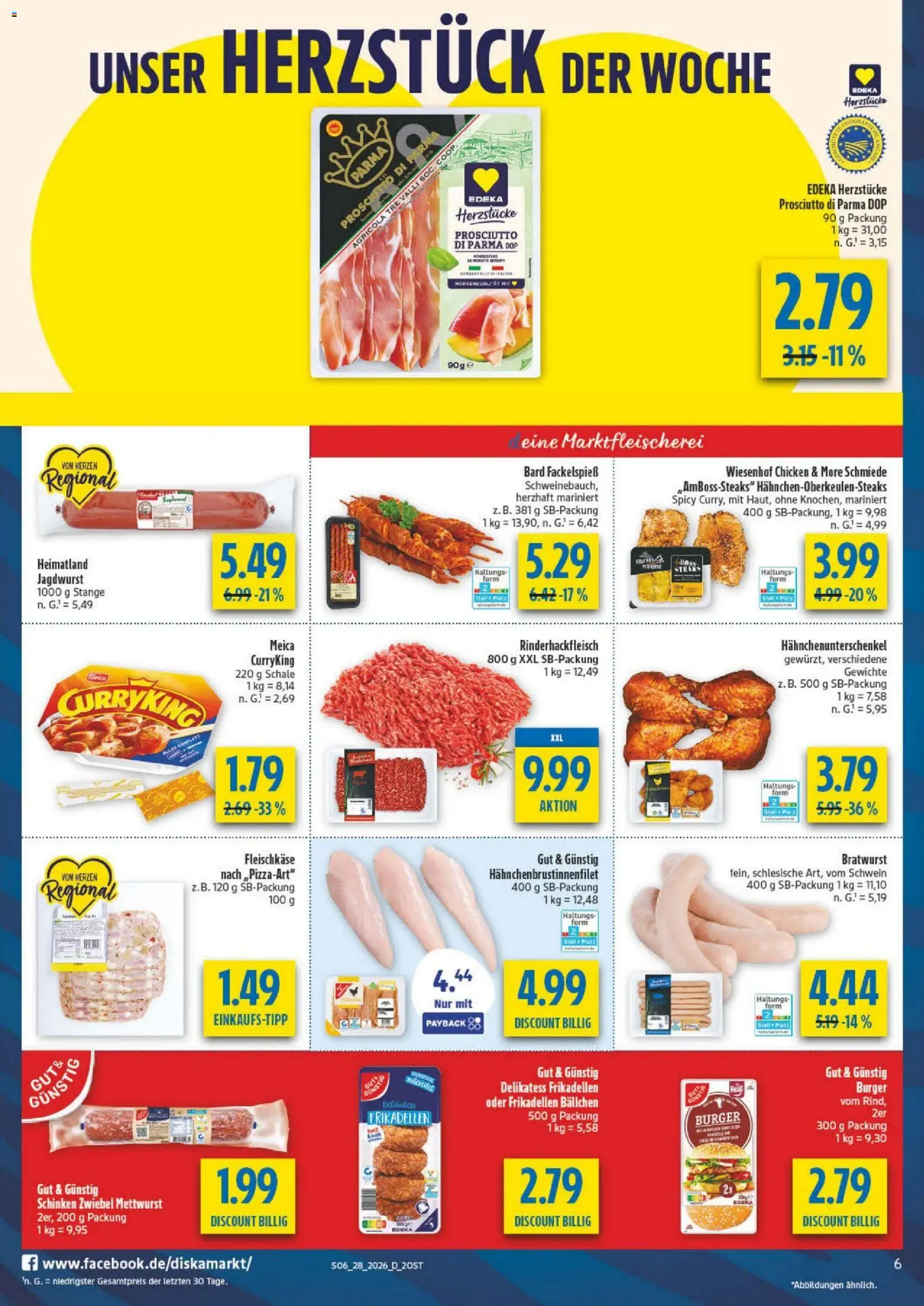 Diska - Diska Angebote Bayern KW28 – gültig ab 06.07.2026 | Seite: 10 | Produkte: Bratwurst, Burger, Meica, Schinken
