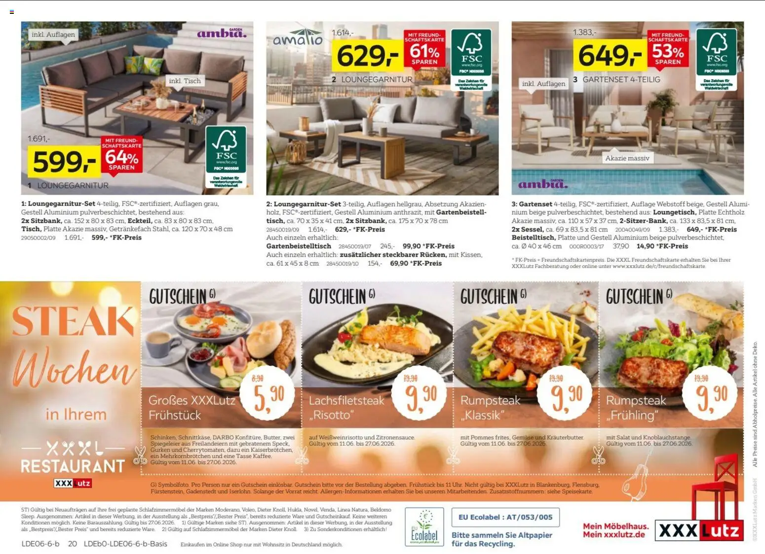 XXXLutz Prospekt – gültig ab 06.06.2026 | Seite: 32 | Produkte: Tisch, Gemüse, Steak, Salat