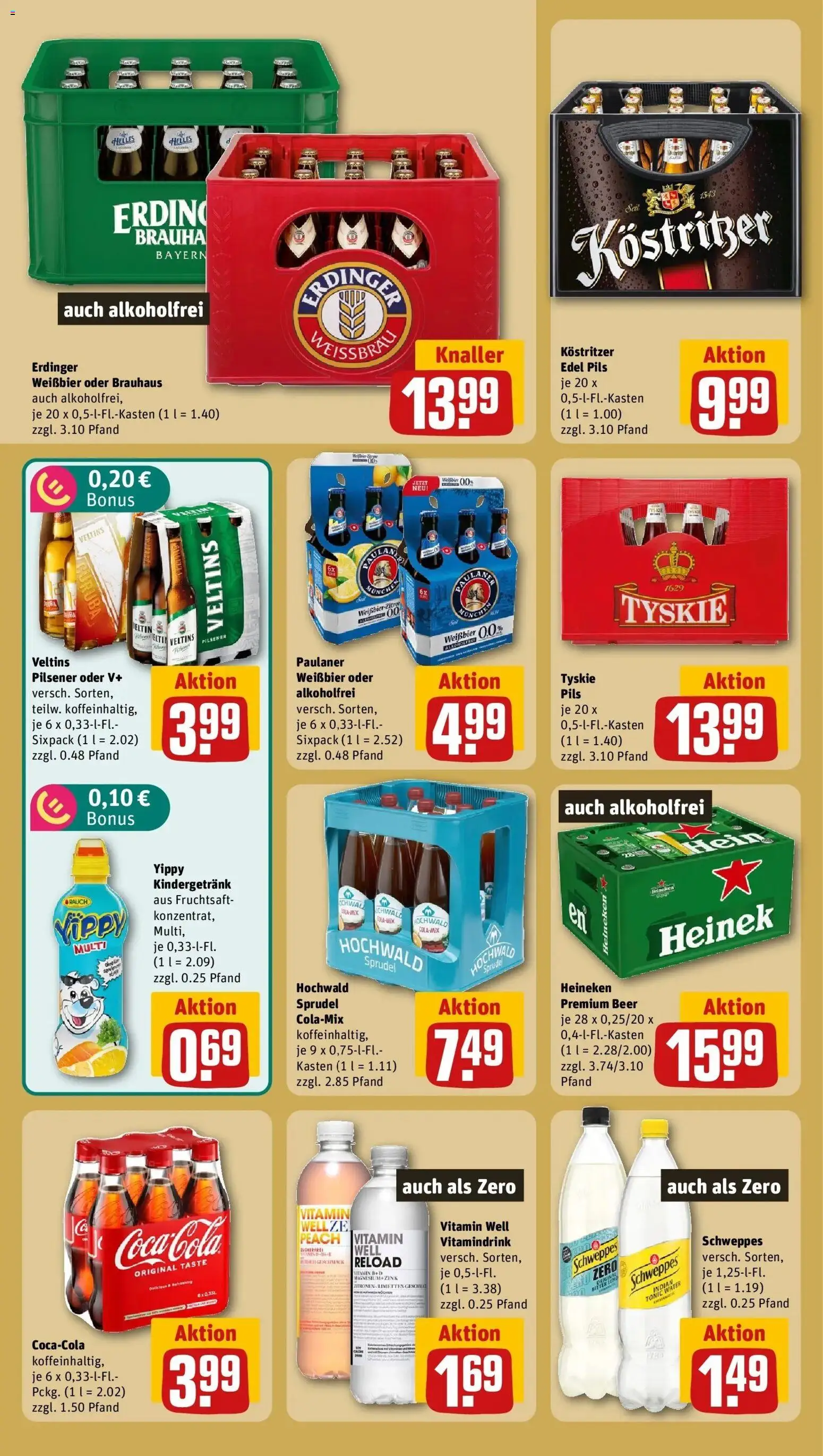 REWE Prospekt ab 17.08.2026 zum Blättern » Angebote | Seite: 15 | Produkte: Erdinger, Weißbier, Pils, Heineken